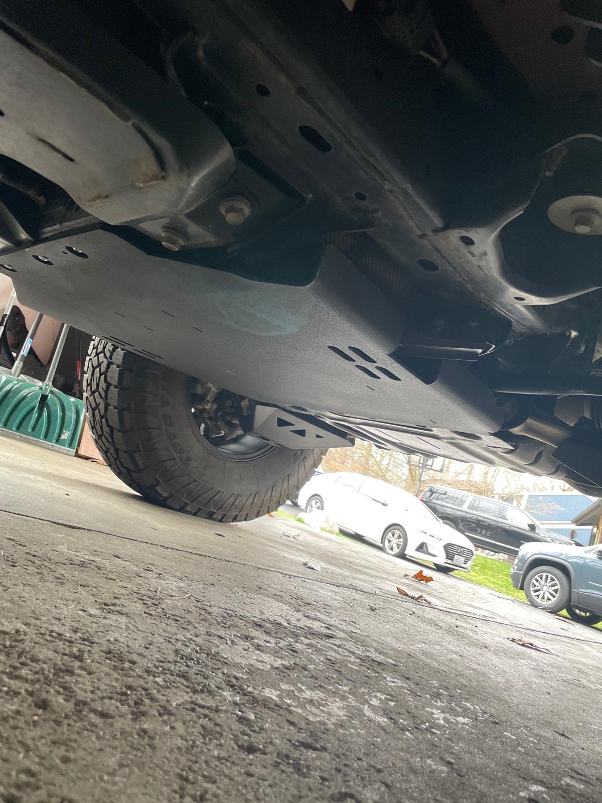 Ford Bronco Transmission skid plate installed IMG_1961