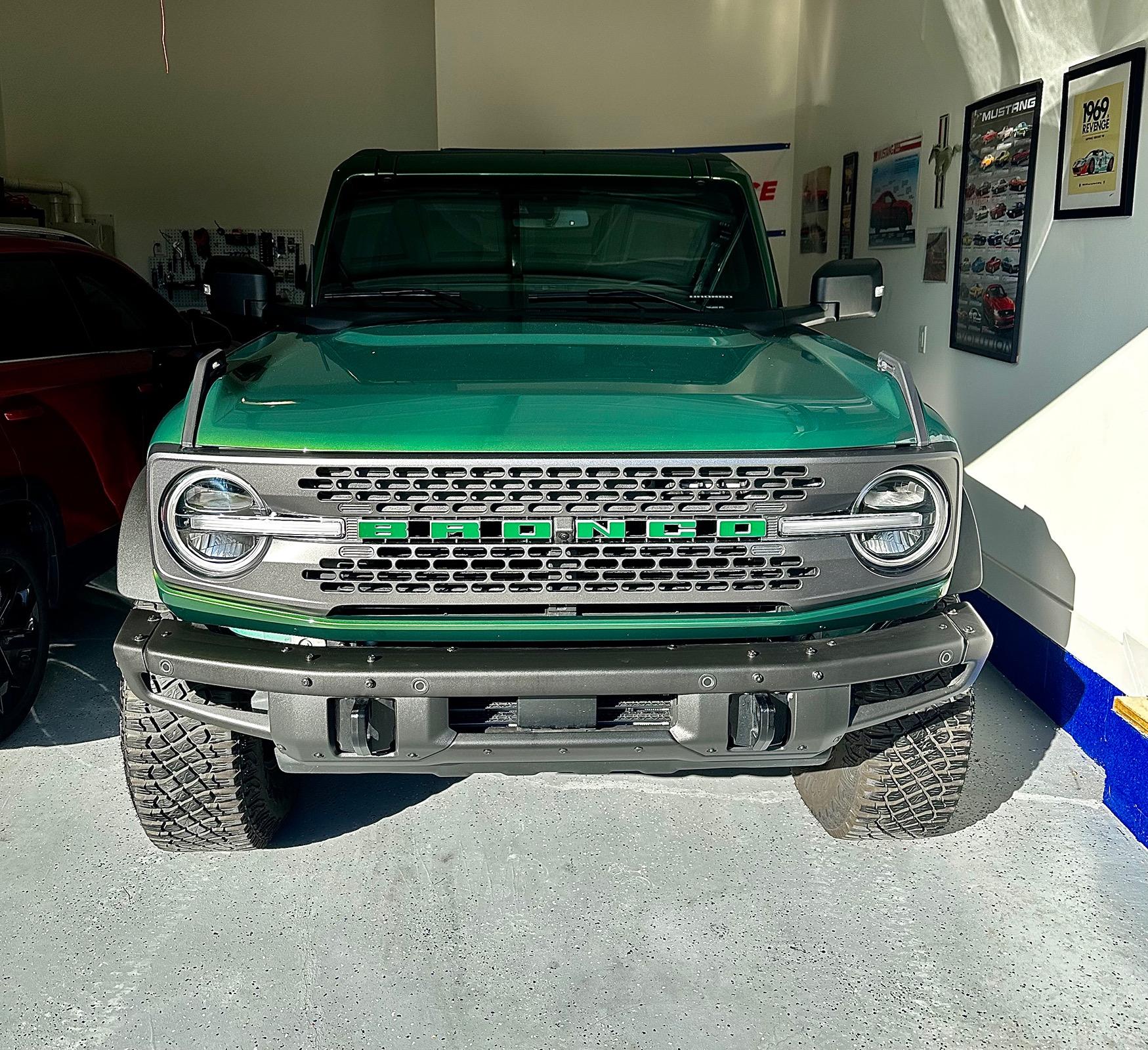 Ford Bronco Bronco Letters on Eruption Green IMG_4549