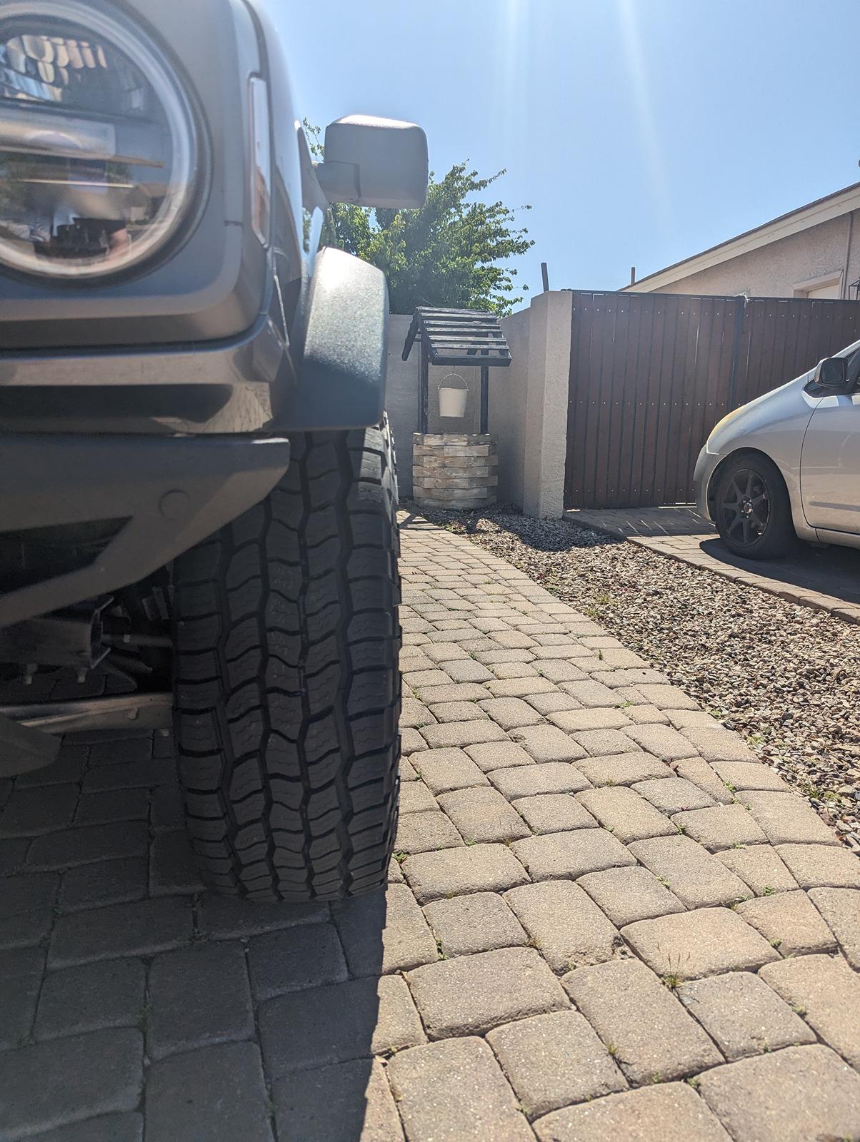 Ford Bronco 35's on stock Big Bend wheels. PXL_20240330_212929643