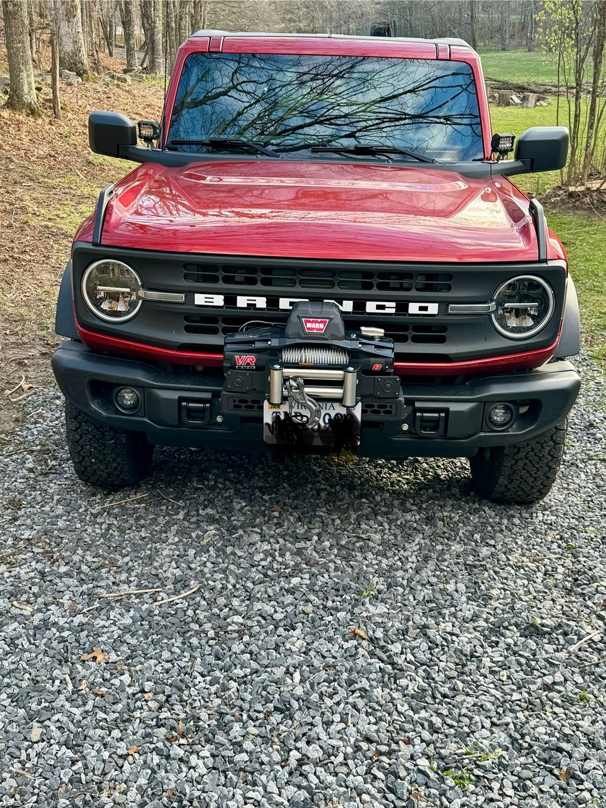 Ford Bronco High Mount Winch Plate installed on Capable Bumper IMG_0732