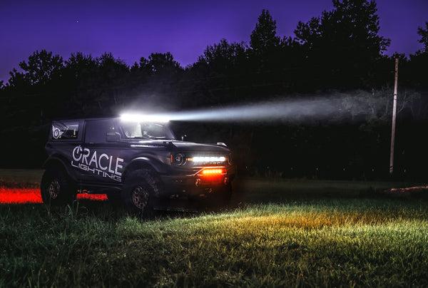 Ford Bronco Oracle Integrated LED light bar d_Windshield_Roof_Light_Bar_System_-_night_600x600