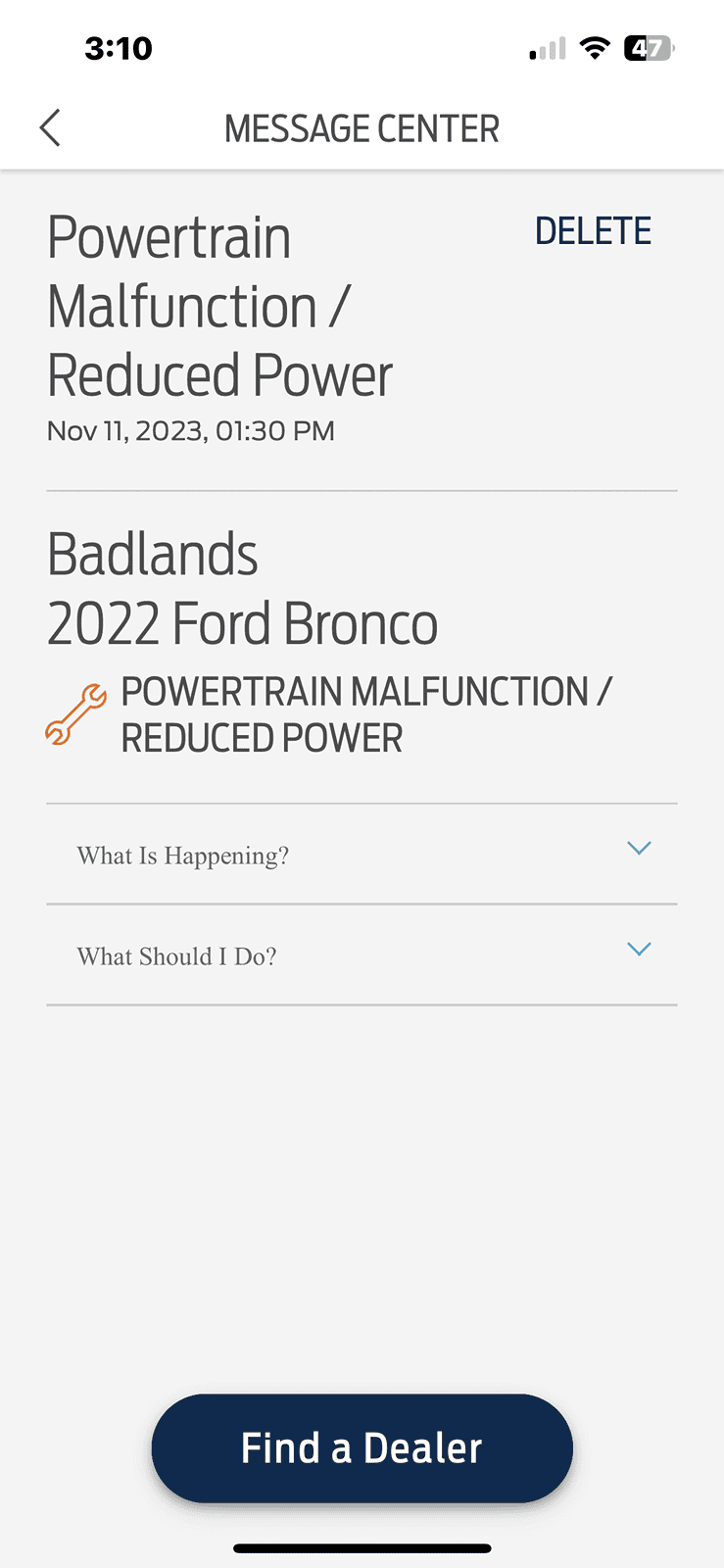Ford Bronco Powertrain Malfunction / Reduced Power unnamed