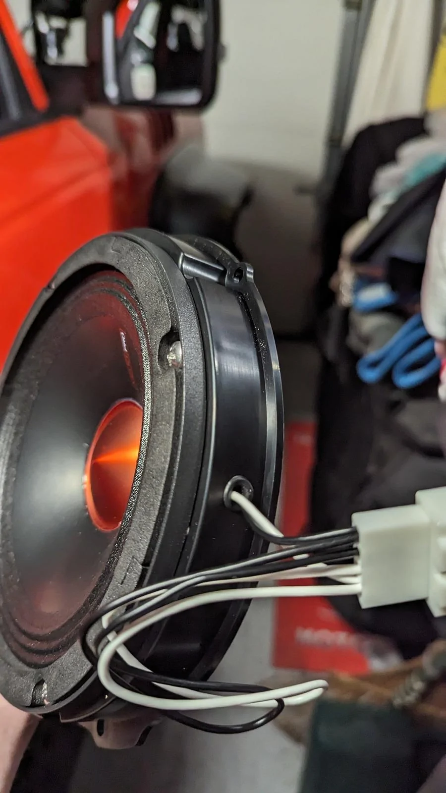 Ford Bronco Installing OEM subwoofer in subwoofer delete car. PXL_20240316_005305105
