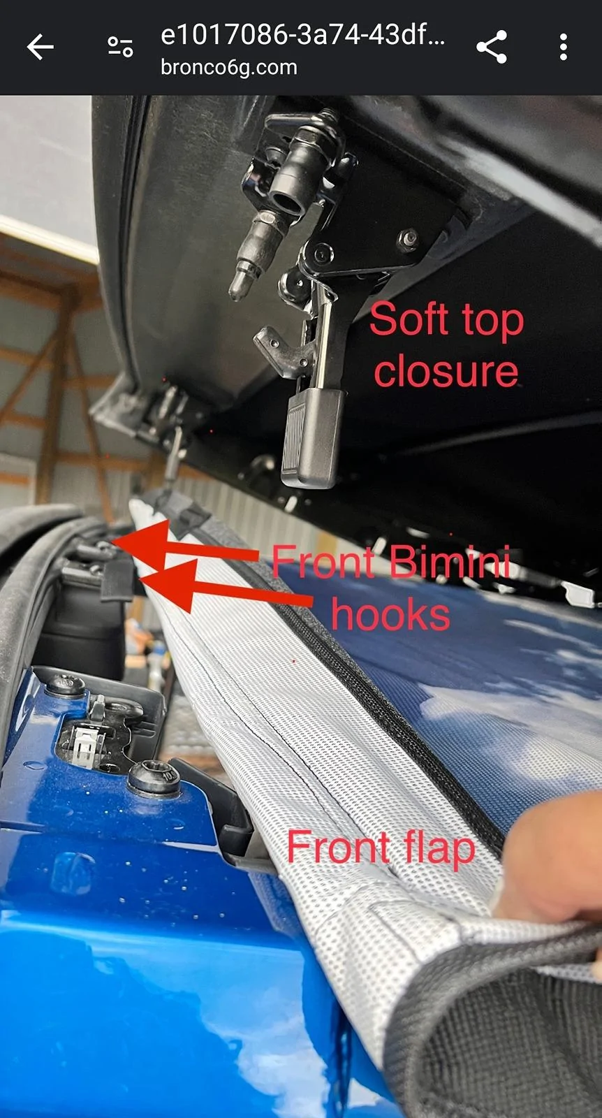 Ford Bronco Jtop Bimini shade installed Screenshot_20240411-071501_Chrom