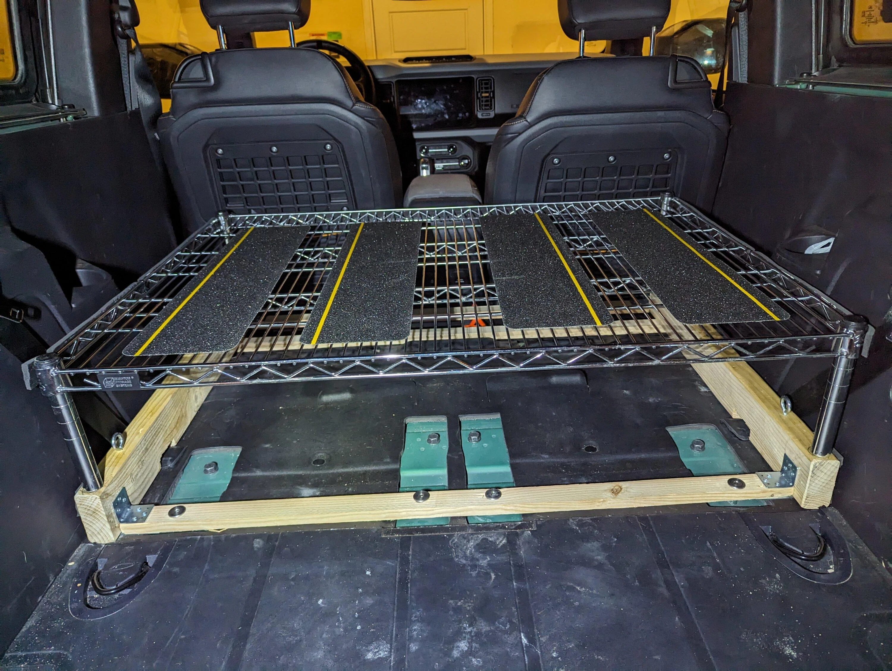 Ford Bronco DIY rear seat delete shelf solution for our dog PXL_20240411_040323490