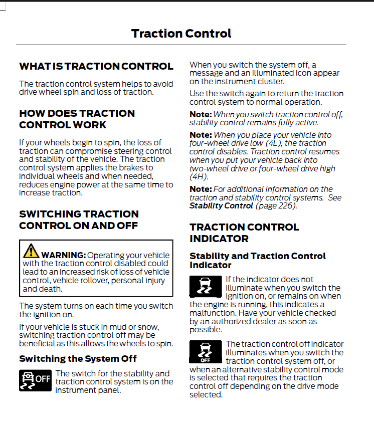 Ford Bronco Explain traction control please tractionControl