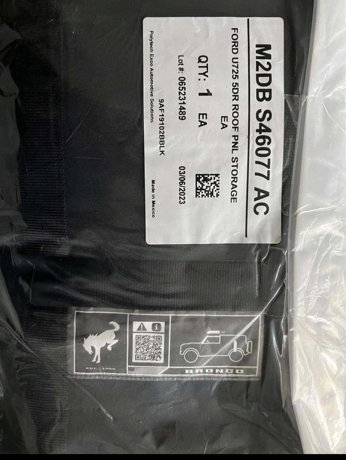 Ford Bronco Storage Bag- new, never used IMG_6136