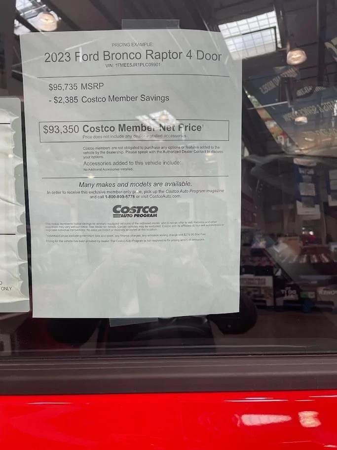 Ford Bronco Bronco Raptor at Costco!  Big Savings -$2,400 off MSRP IMG_3018