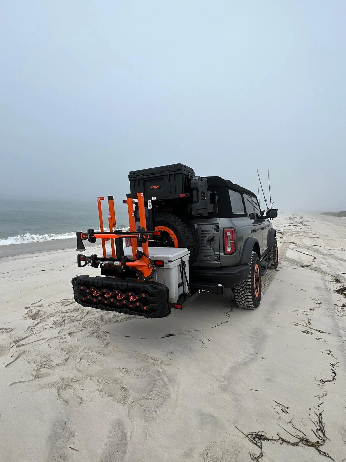 Ford Bronco Portable storage solution -- $100 DIY hitch mounted rack from Harbor Freight IMG_0950