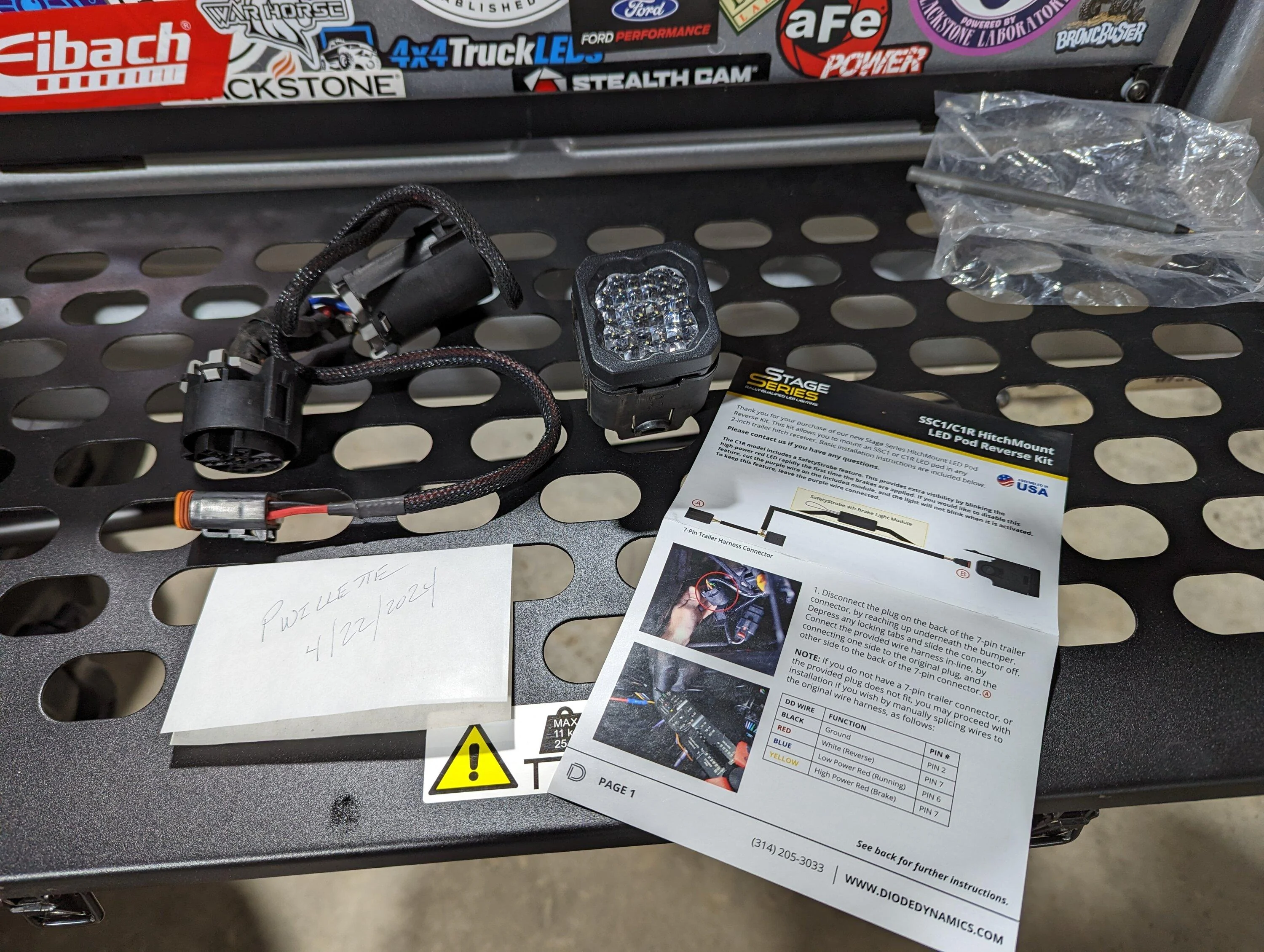 Ford Bronco FS Diode Dynamics Hitch Mount LED Reverse Pod PXL_20240420_162528281