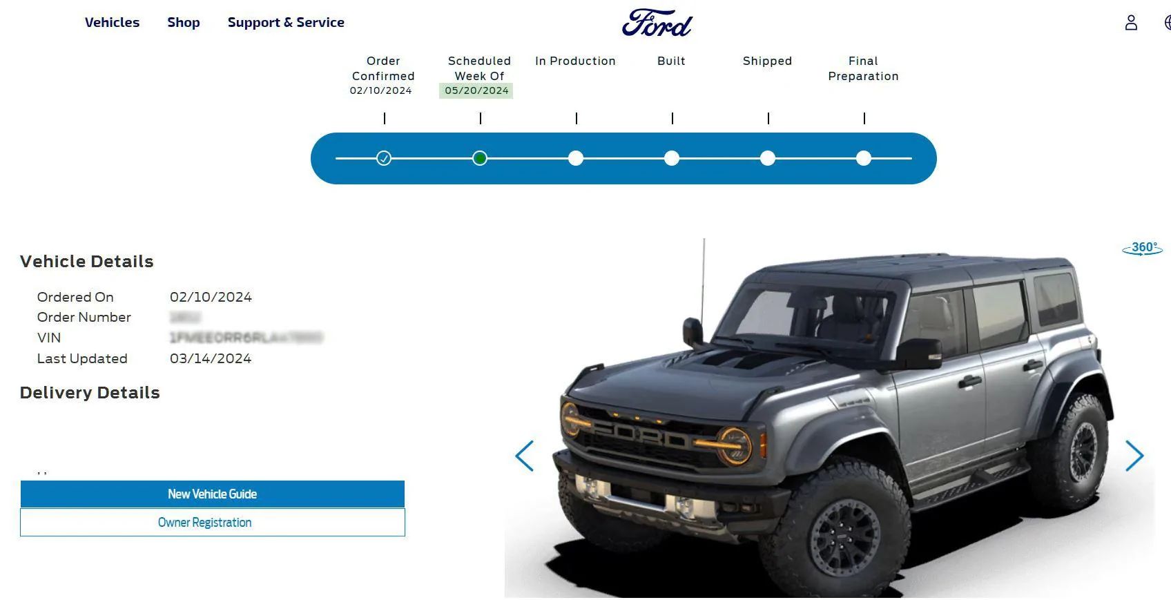 Ford Bronco Bronco Build Week 5/13/2024 4-15-2024 and Ford pushed me back by 1 week copyBLURRED