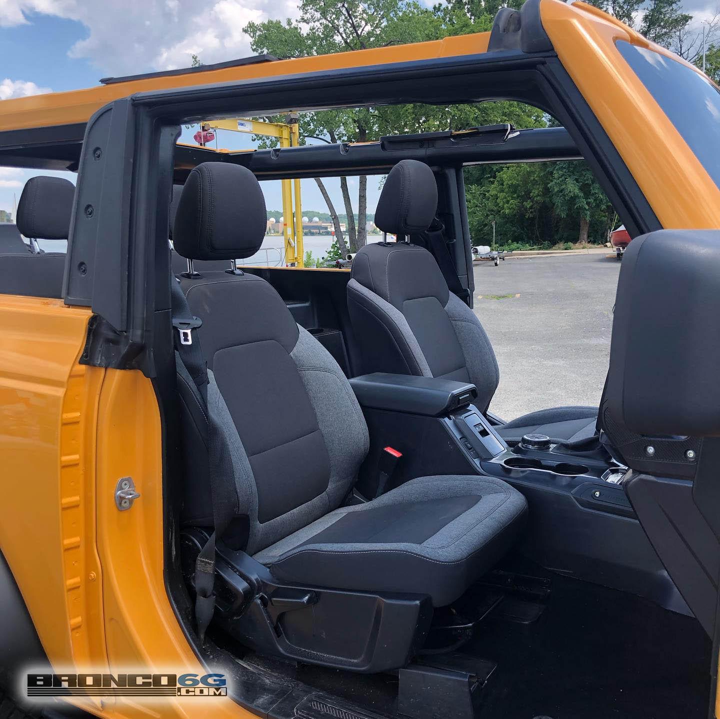 Ford Bronco Any Big Bend interior pics? 2021 Base Bronco + Sasquatch Package + Underhood Engine Cyber Orange Closeup Real Life  107786
