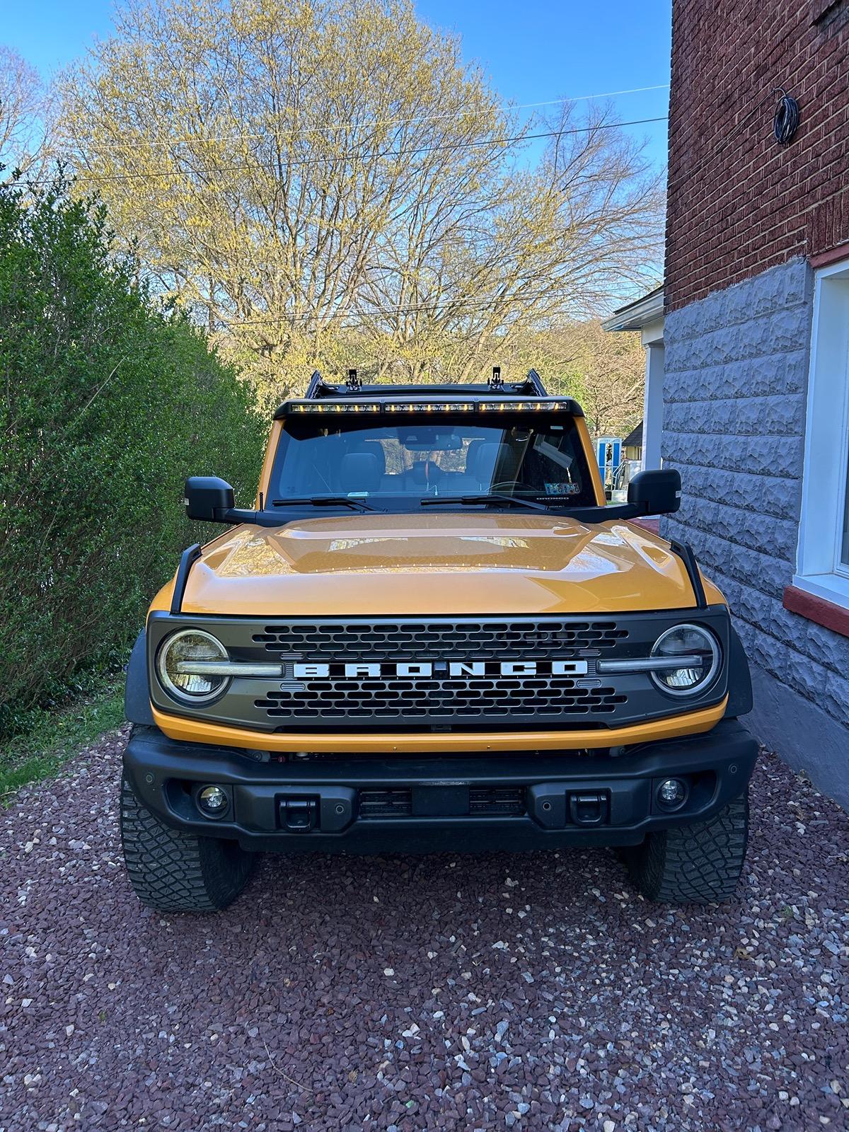 Ford Bronco Oracle integrated LED light bar installed review & photos IMG_2755