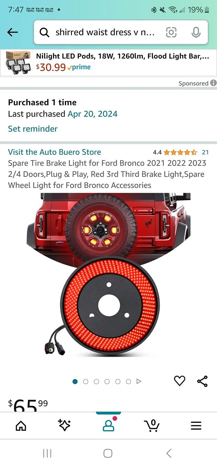 Ford Bronco Need help with my wheel light Screenshot_20240426_194734_Amazon Shopping