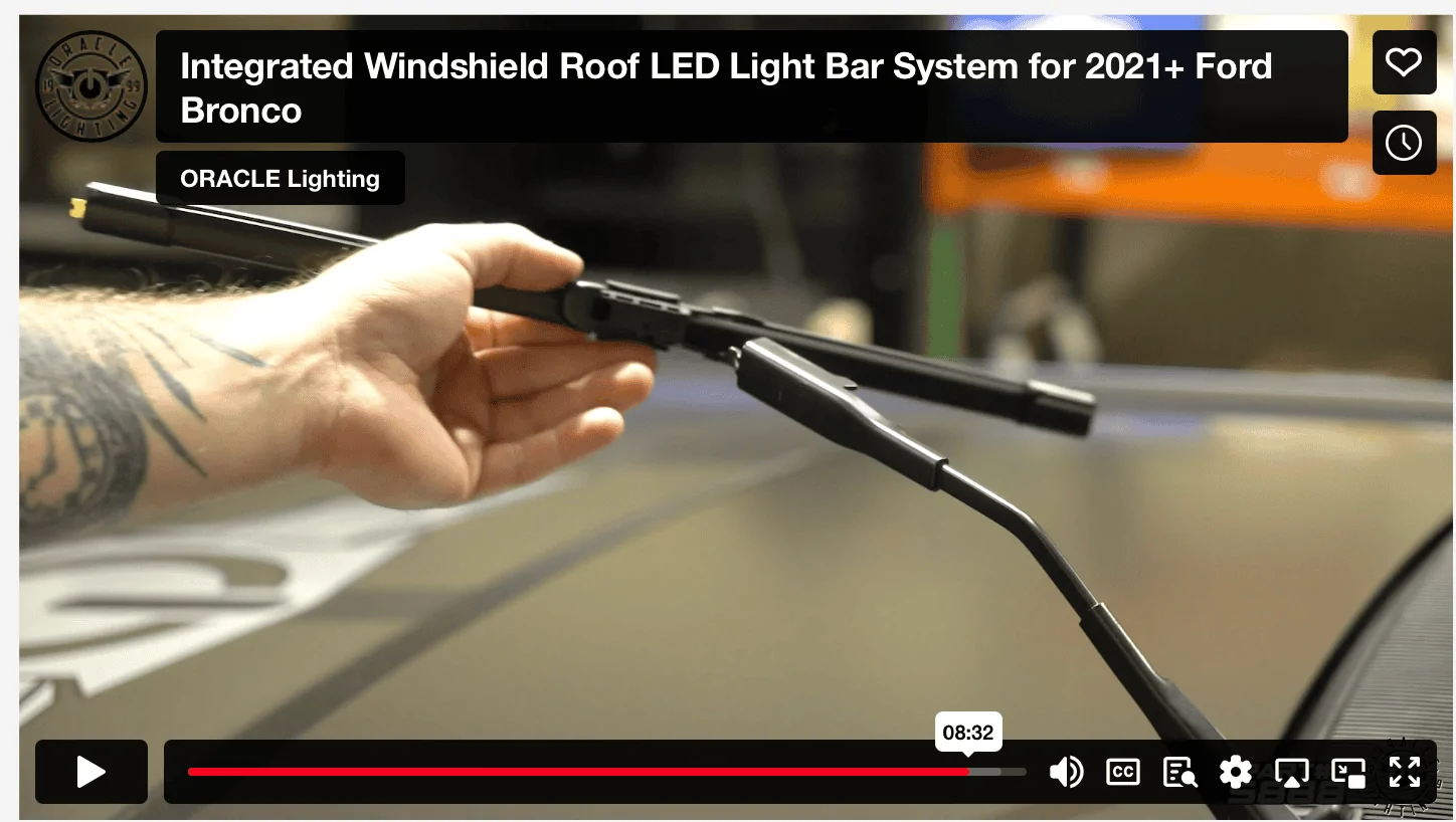 Ford Bronco Oracle integrated LED light bar installed review & photos Screenshot 2024-04-29 at 2.07.41 PM
