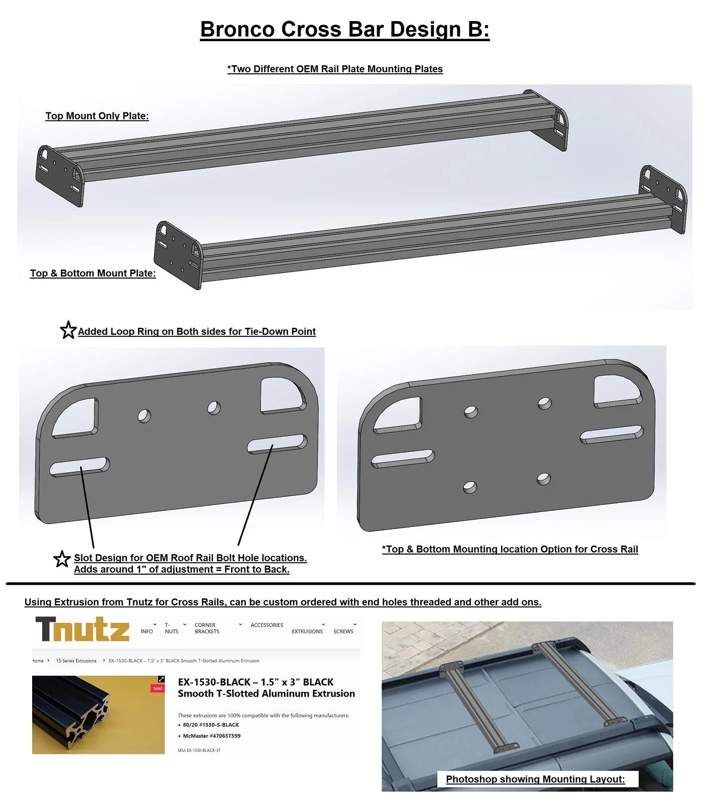 Ford Bronco Does Anything Work With OEM Rack? BR Cross Bar Design B