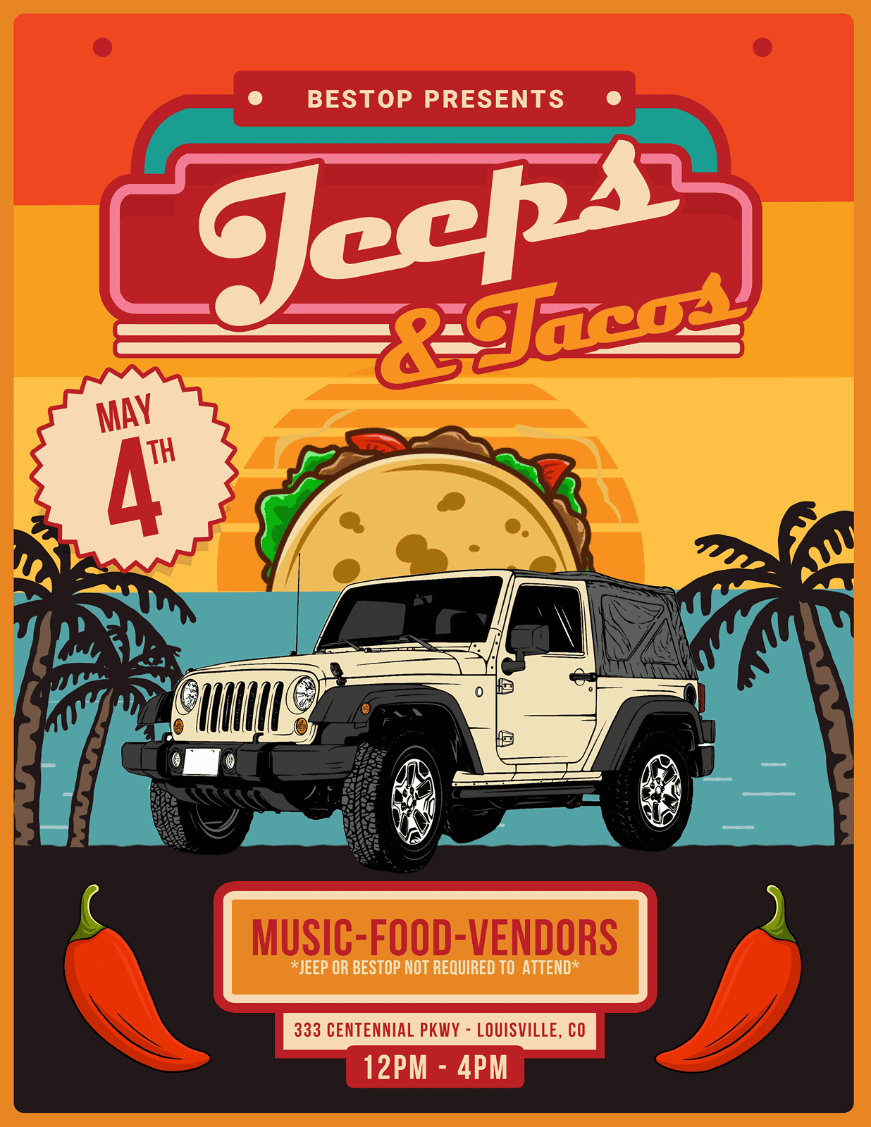 Ford Bronco Taco's anyone?! Jeeps and Tacos with Softop (1)