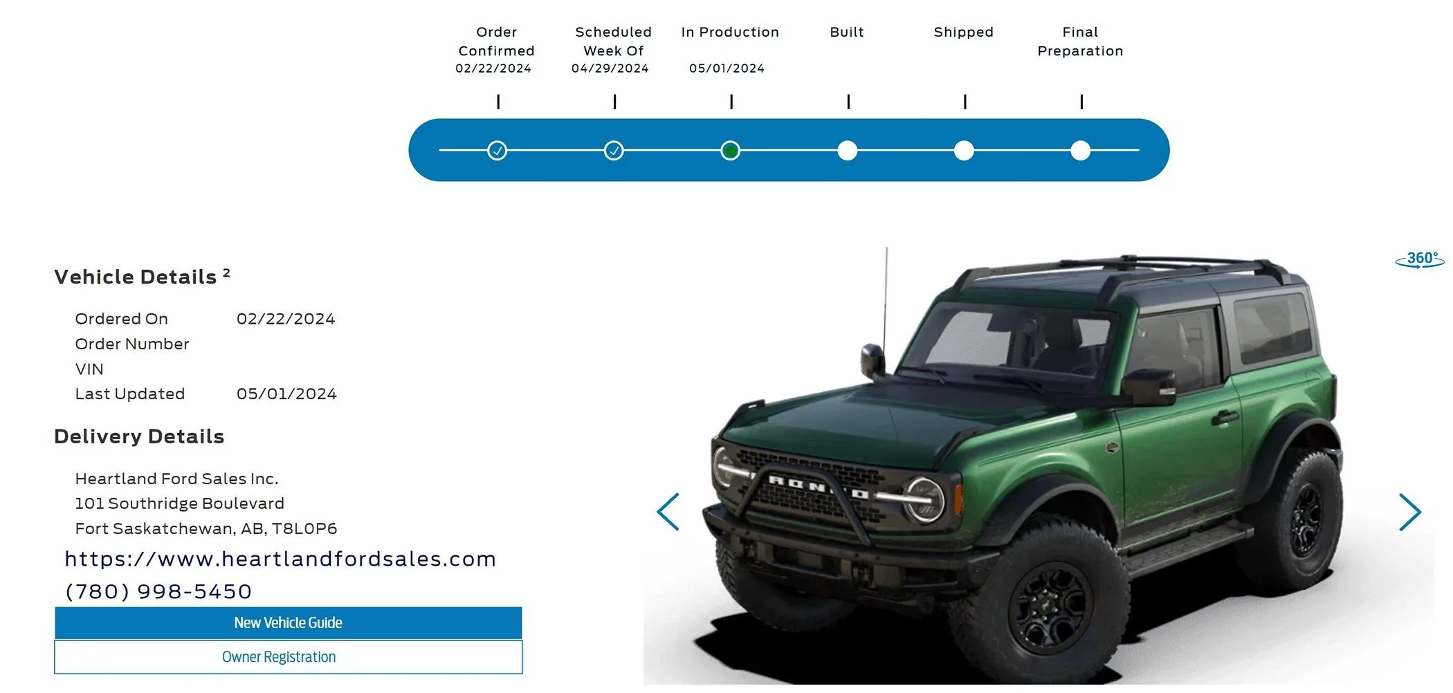 Ford Bronco Bronco Build week 4/29 bronco