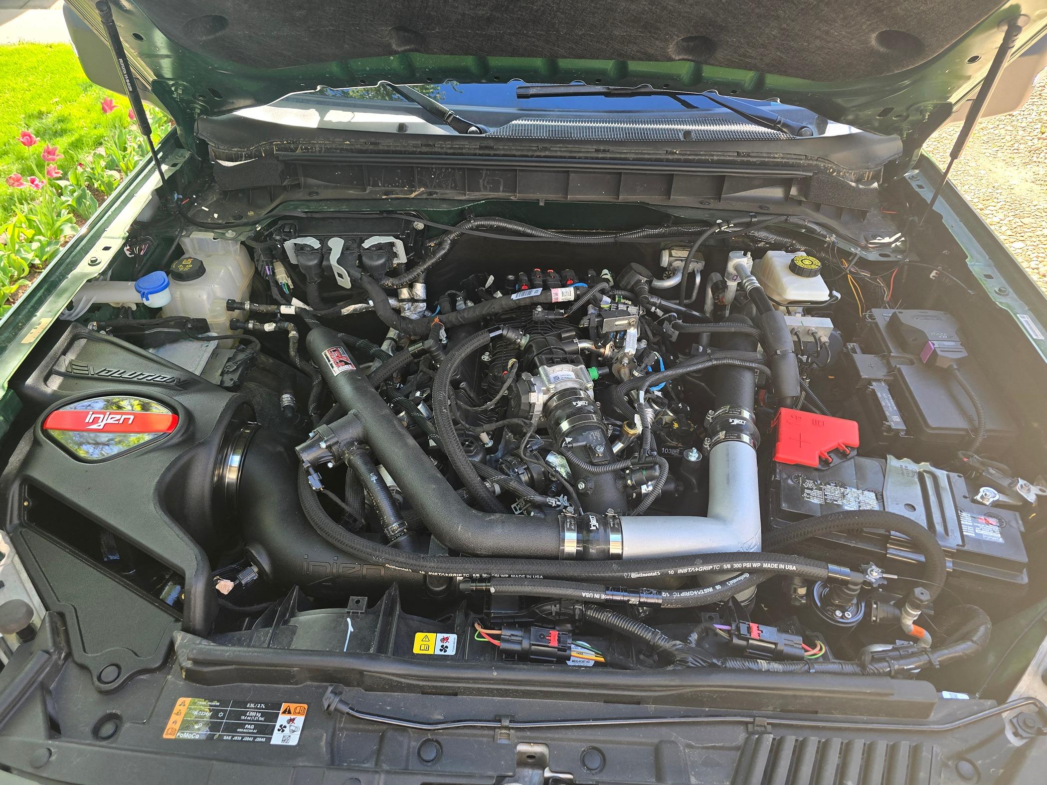 Ford Bronco Injen Intake & Charge Pipe installed on 2.7 Bronco 20240505_163450