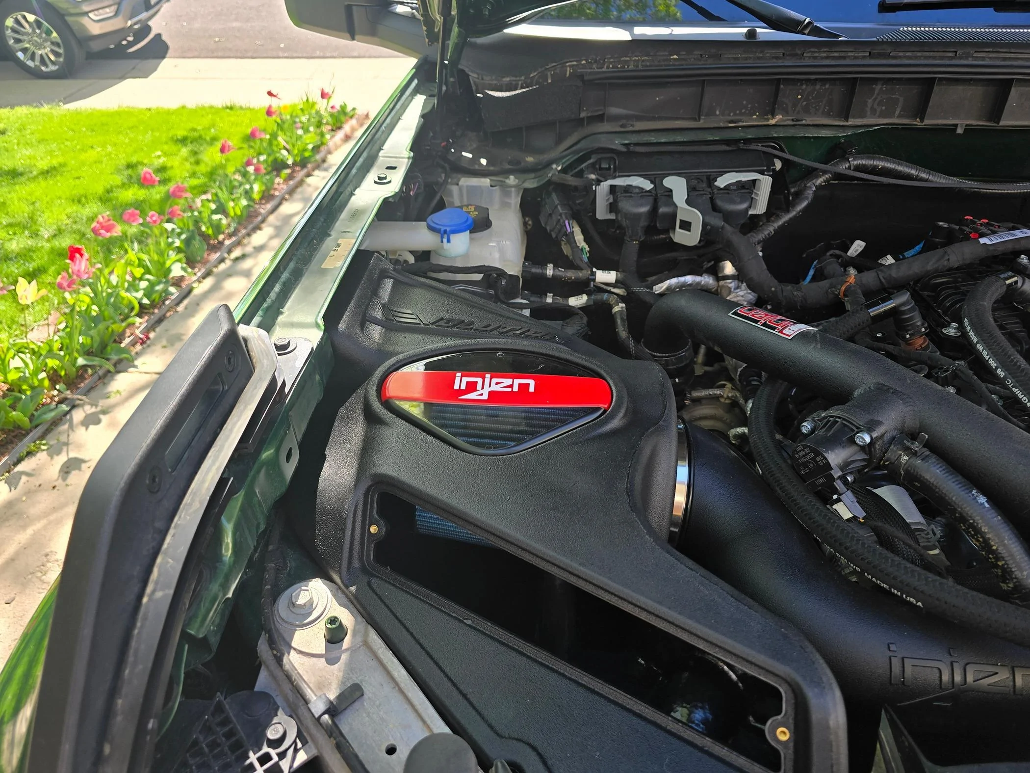 Ford Bronco Injen Intake & Charge Pipe installed on 2.7 Bronco 20240505_163455