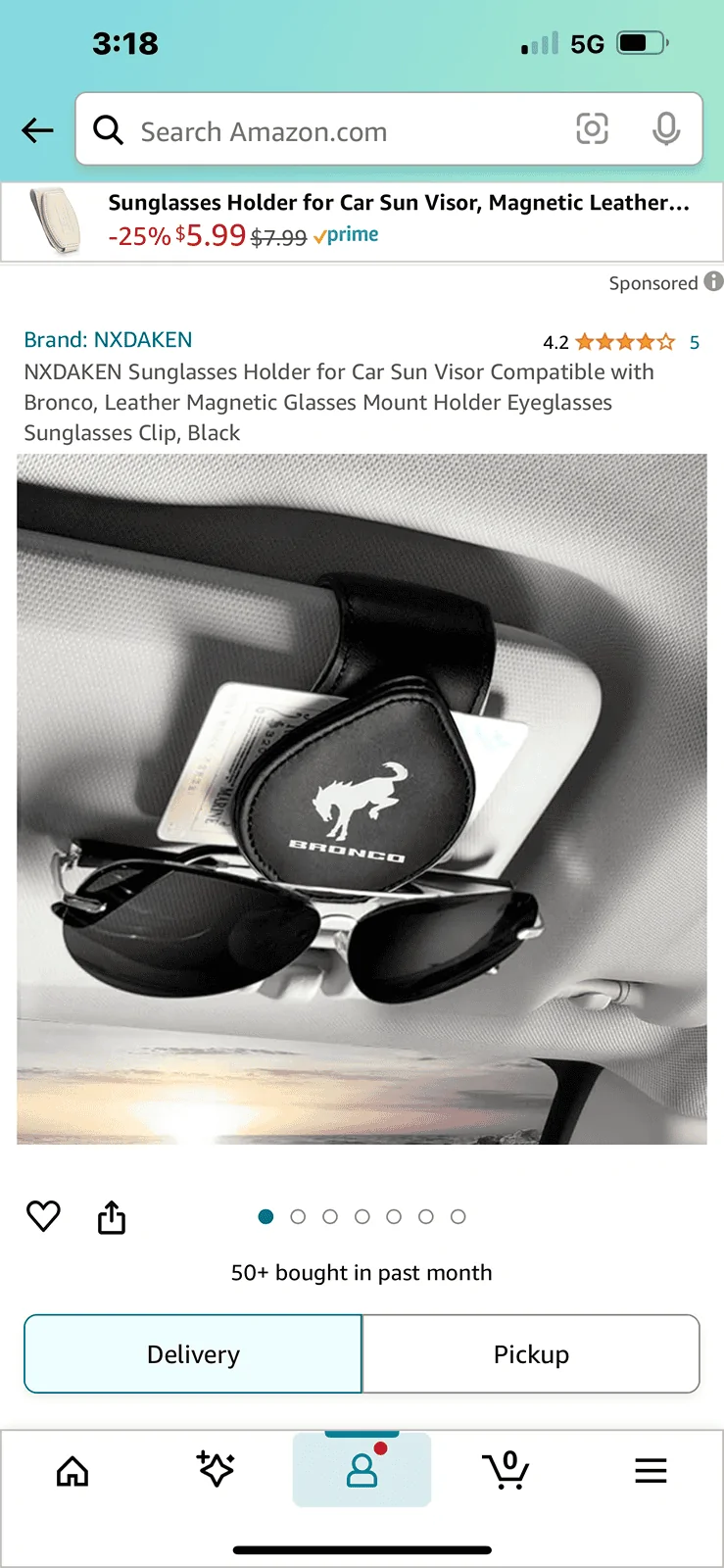 Ford Bronco Sunglass storage solved! IMG_0361