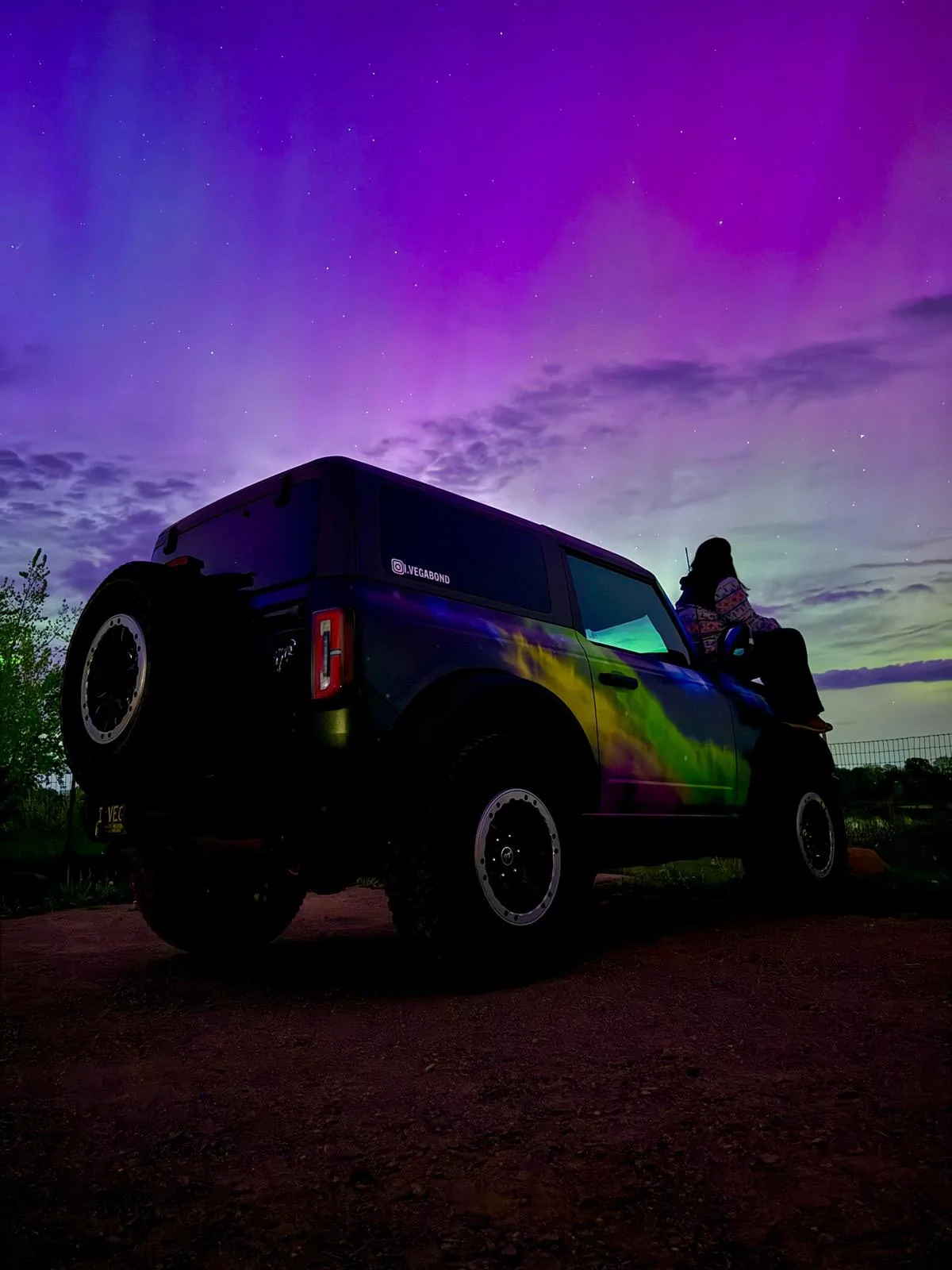 Ford Bronco This is what I've been waiting for! 🤯 Northern Lights + My Wrapped Bronco IMG_0667