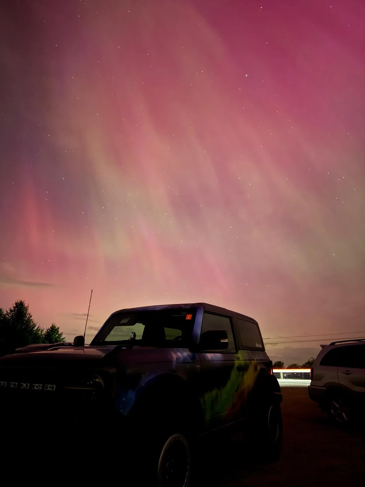 Ford Bronco This is what I've been waiting for! 🤯 Northern Lights + My Wrapped Bronco IMG_0693