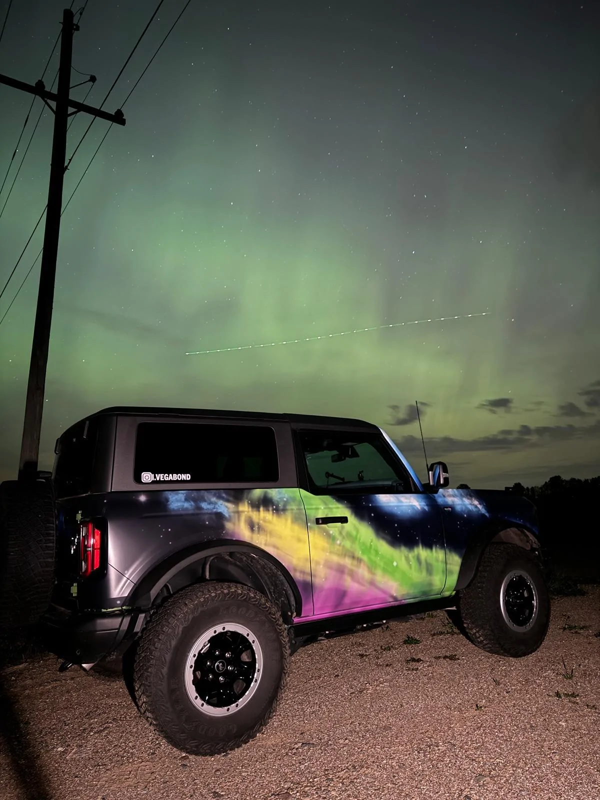 Ford Bronco This is what I've been waiting for! 🤯 Northern Lights + My Wrapped Bronco IMG_0717