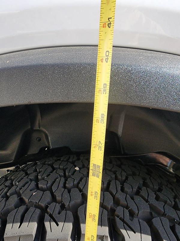 Ford Bronco New Falken AT4W 35/11.5 17 tires BFG ground to rear fender