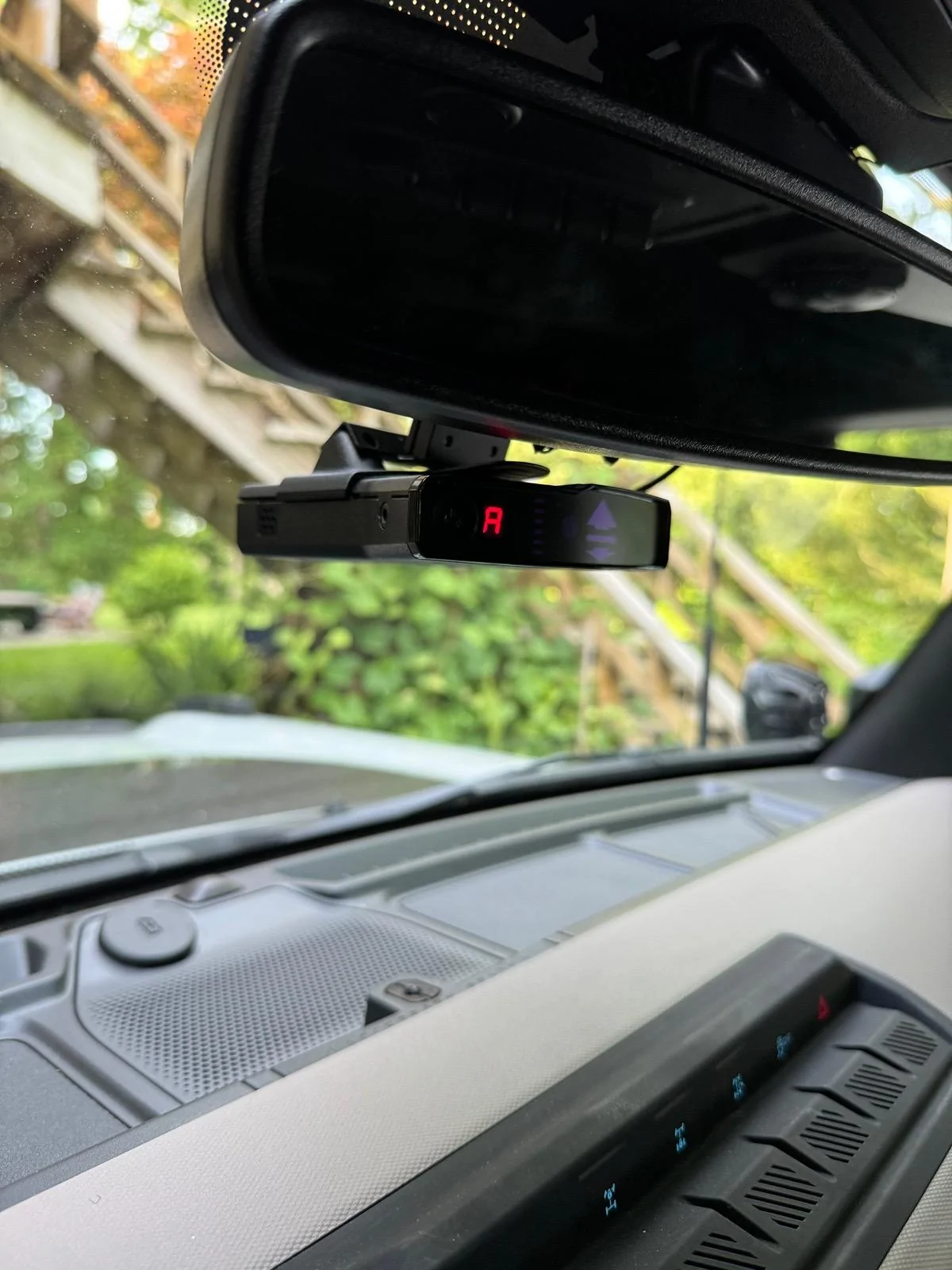Ford Bronco Valentine One radar detector installed today with BlendMount and MirrorTaps! IMG_7664
