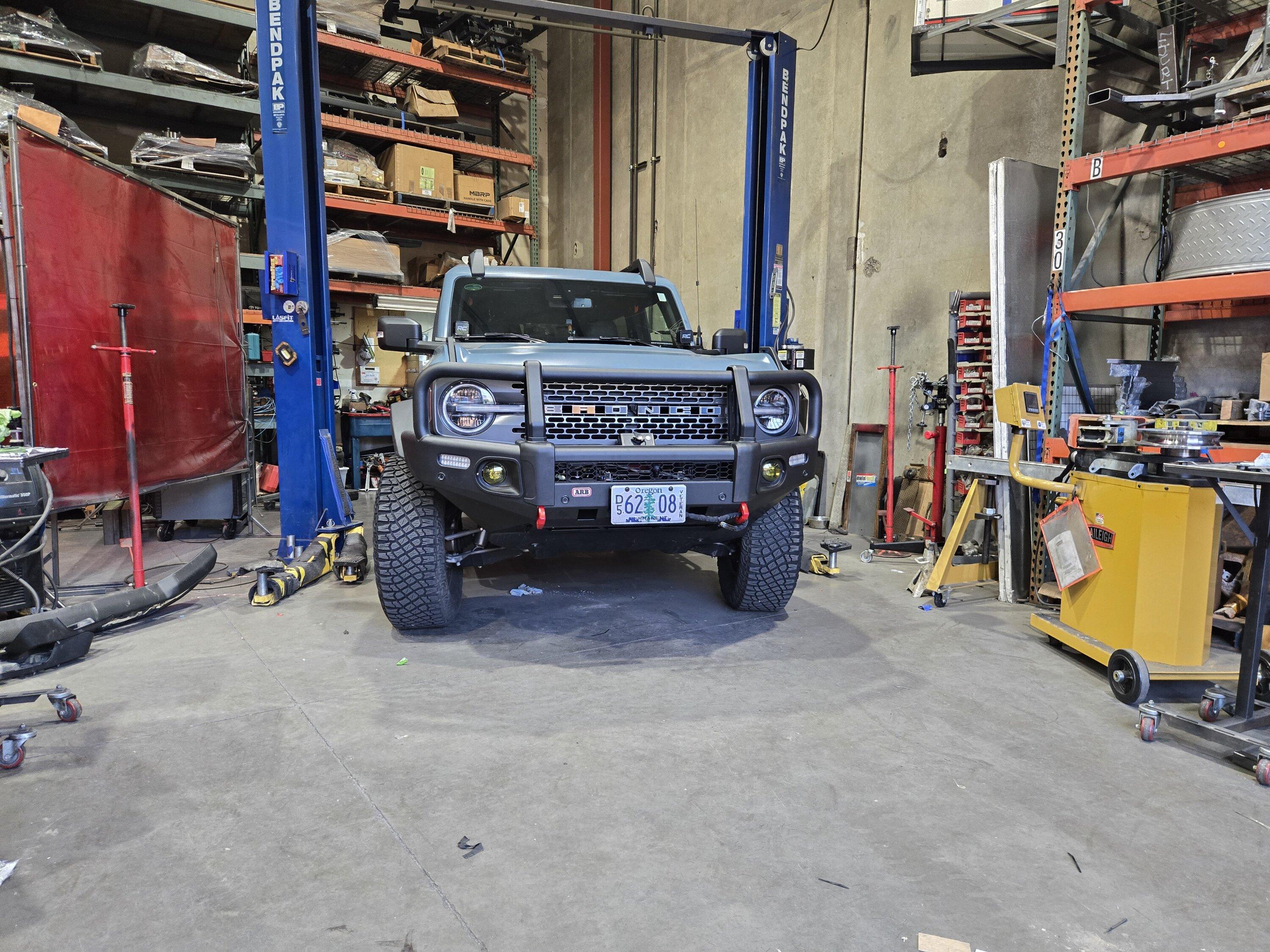 Ford Bronco ARB Summit bumper installed 5/20/2024. 20240520_195828