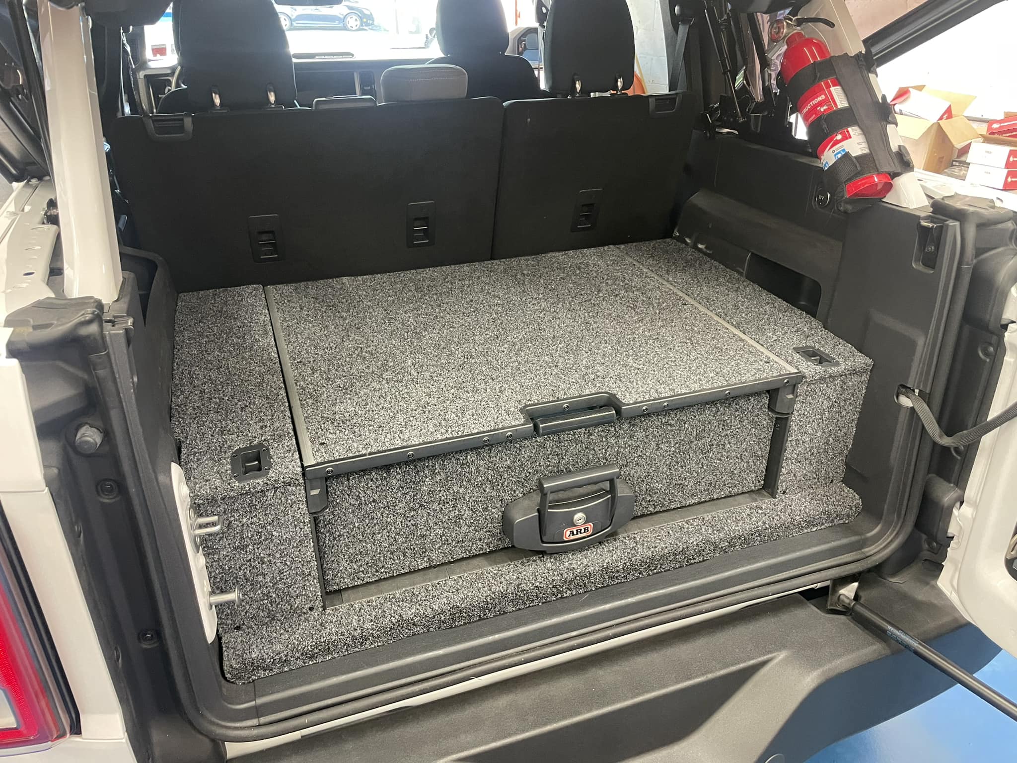 Ford Bronco FS: ARB Roller Drawer Kit Storage System with Roller Top for 2021+ Ford Bronco storage1