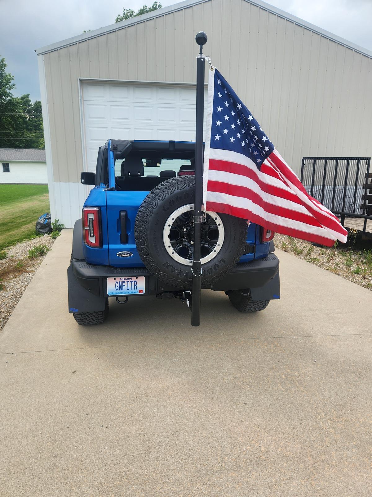 Ford Bronco American Flag flying Broncos 20240524_141034