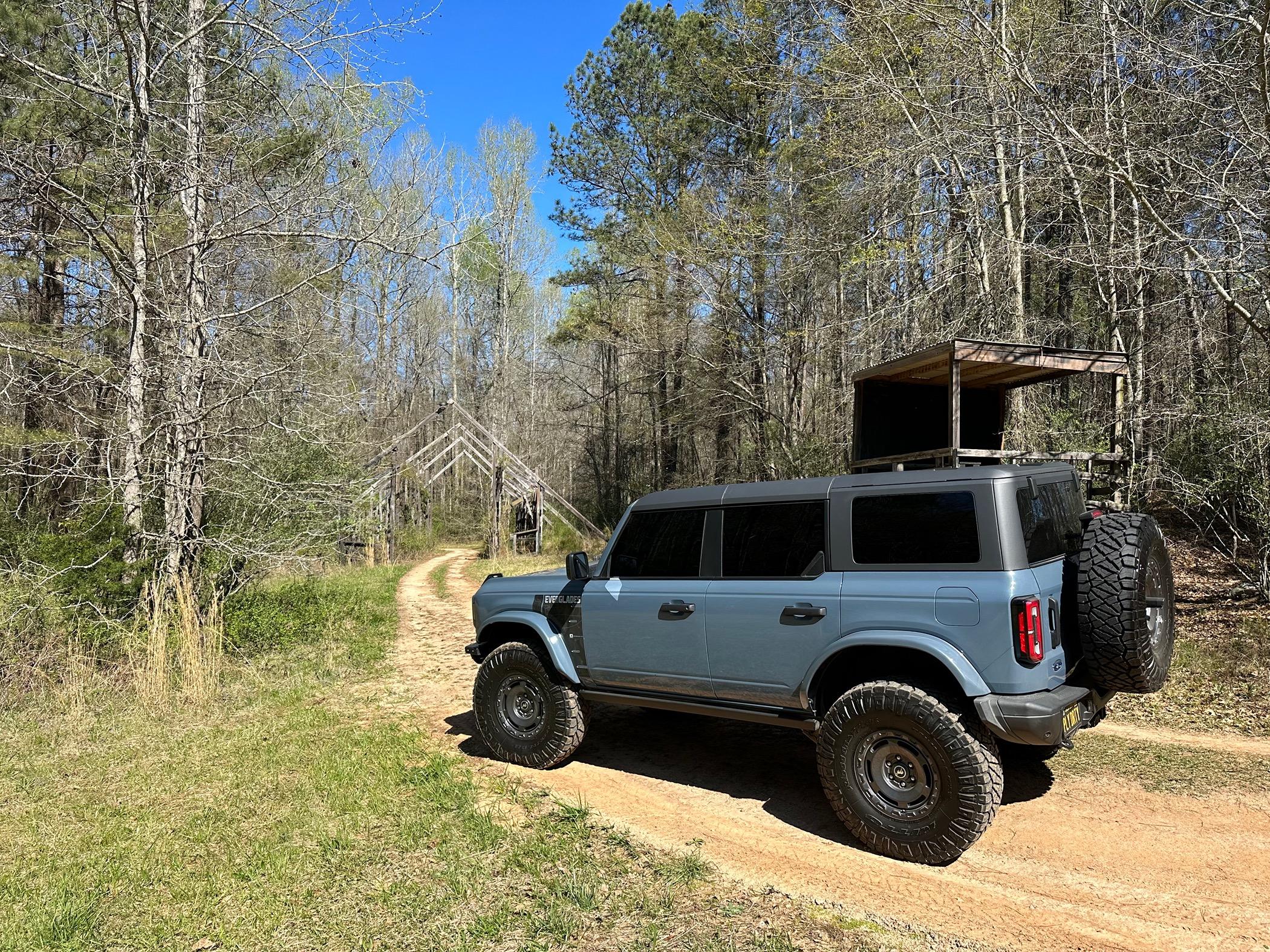 Ford Bronco AGM Everglades on 38’s.  New suspension mods F8856206-3EF3-40ED-B87E-14FC8BB7B1D0