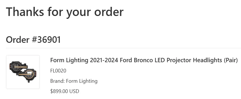 Ford Bronco Form Lighting Headlights | ONLY $899! | FREE SHIPPING 1716743474578-v