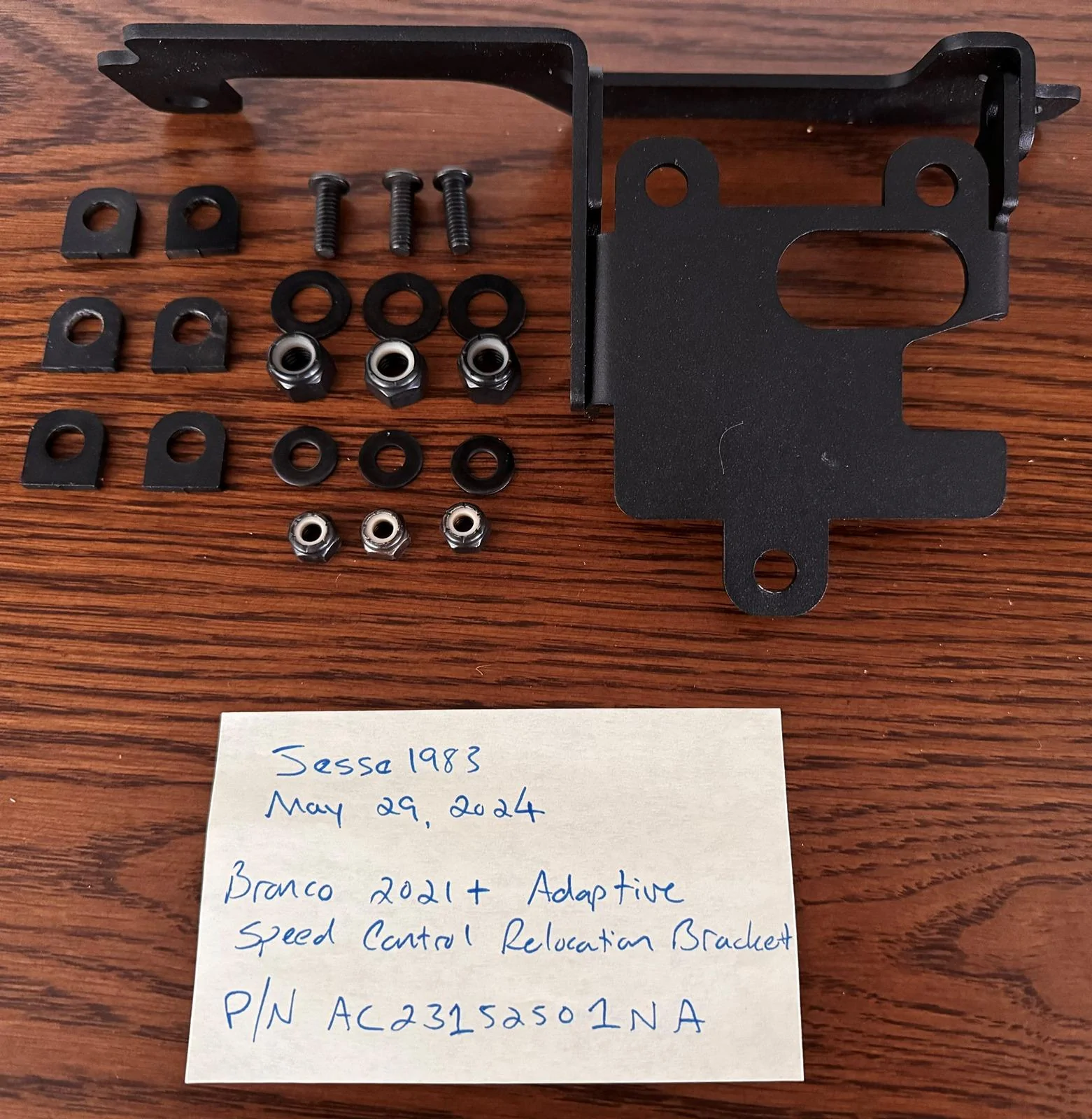 Ford Bronco ADD Adaptive Speed (Cruise) Control Relocation Bracket Bracket 1