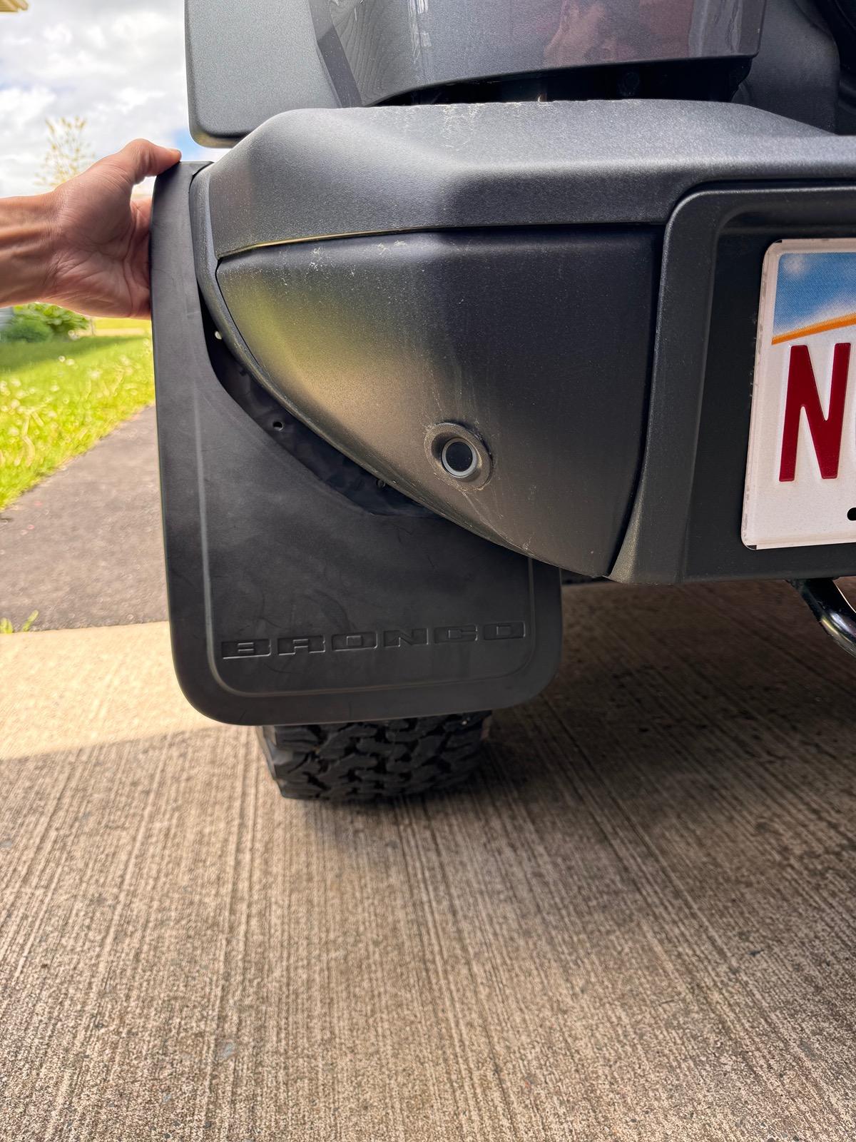 Ford Bronco Ford OEM Splash Guards doesn't fit properly IMG_2758