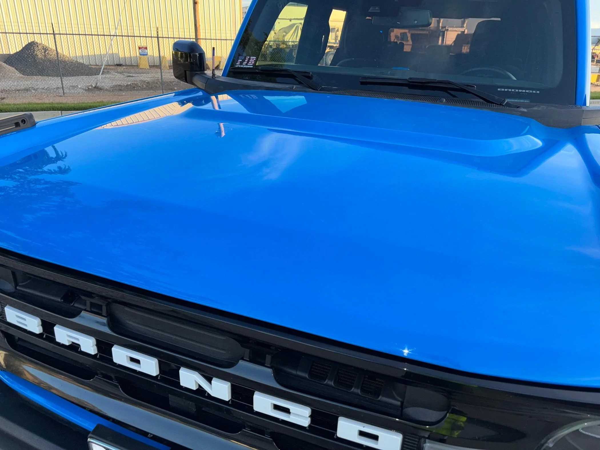 Ford Bronco New Grabber Blue Bronco pics. Will post more in better light when I get my Bushwackers installed IMG_0246