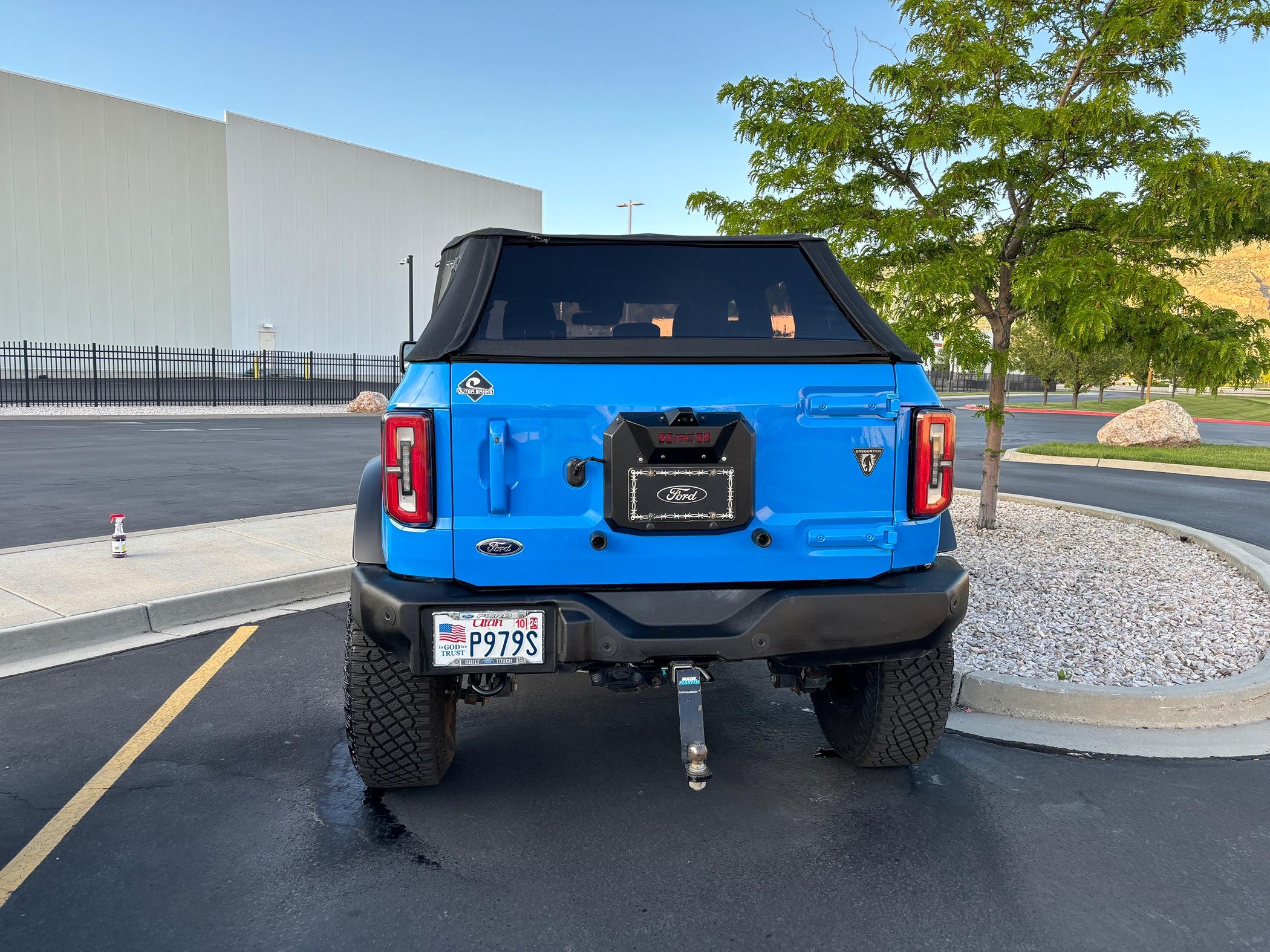 Ford Bronco New Grabber Blue Bronco pics. Will post more in better light when I get my Bushwackers installed IMG_0242