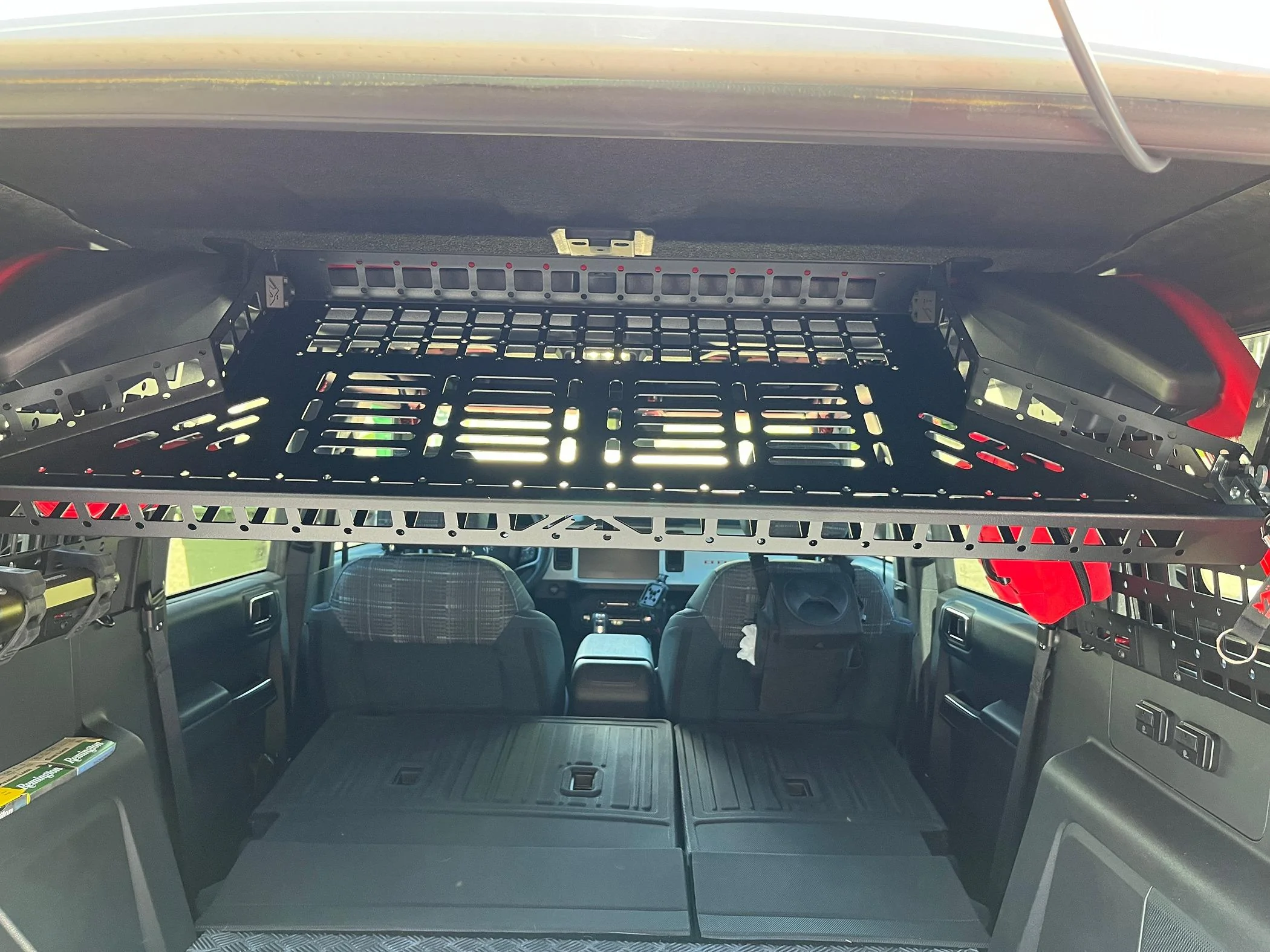 Ford Bronco Mountains2Metal's New Flip Down Attic Shelf IMG_8070