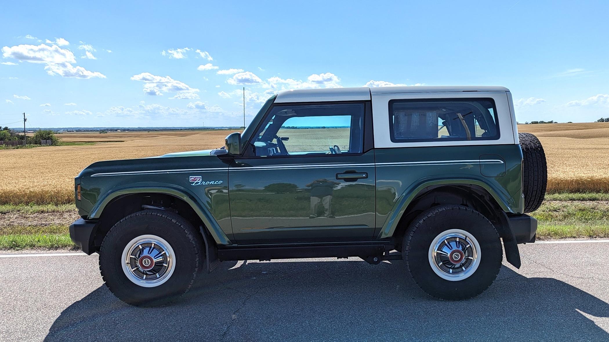 Ford Bronco Phase 2: Hubcap Wheel Project (w/ Geolandar AT Tires) on my 1st Gen Bronco Tribute Build PXL_20240601_212801507
