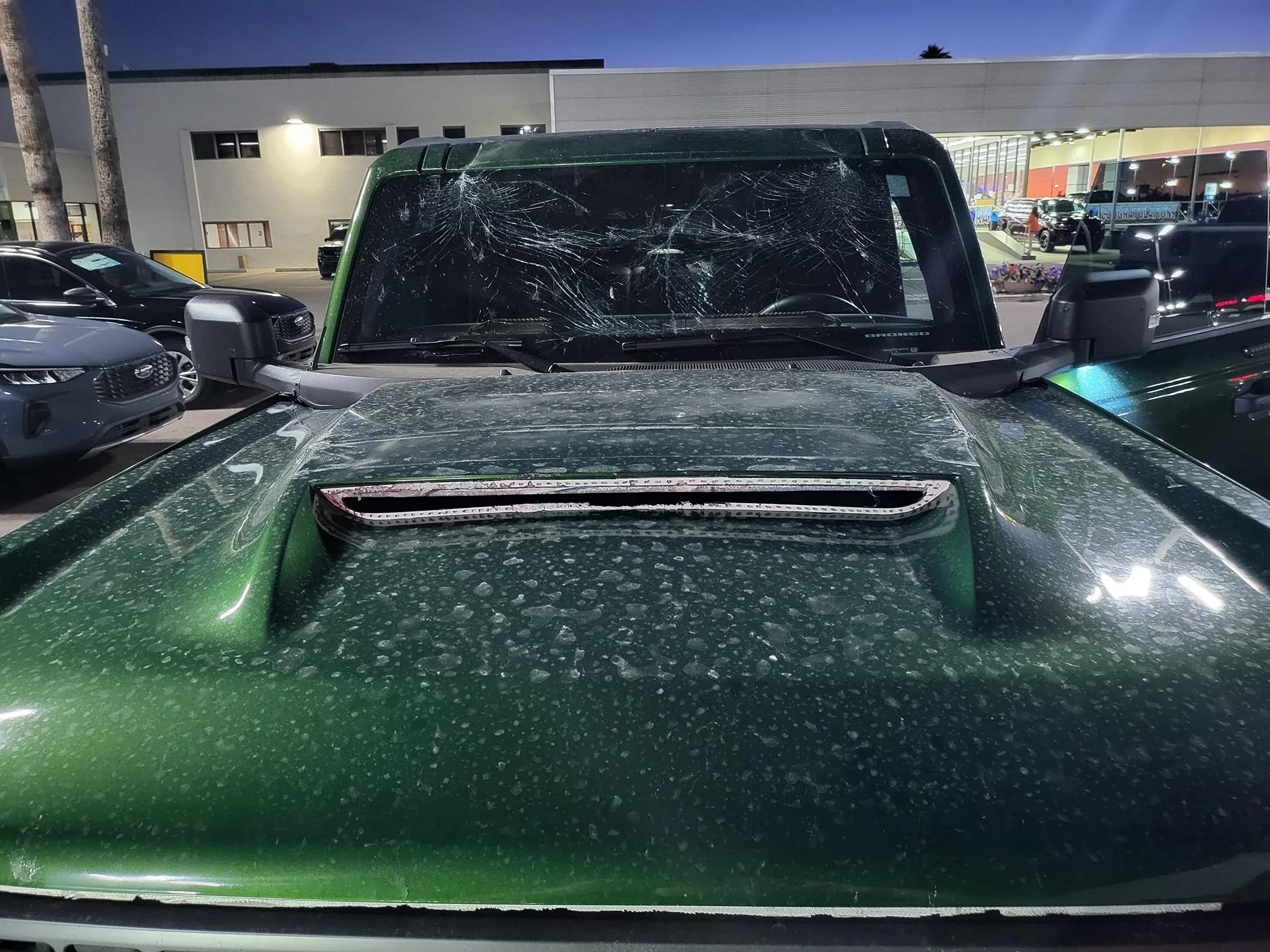 Ford Bronco How many windshields (including replacements) have you gone through? bronco accident 5