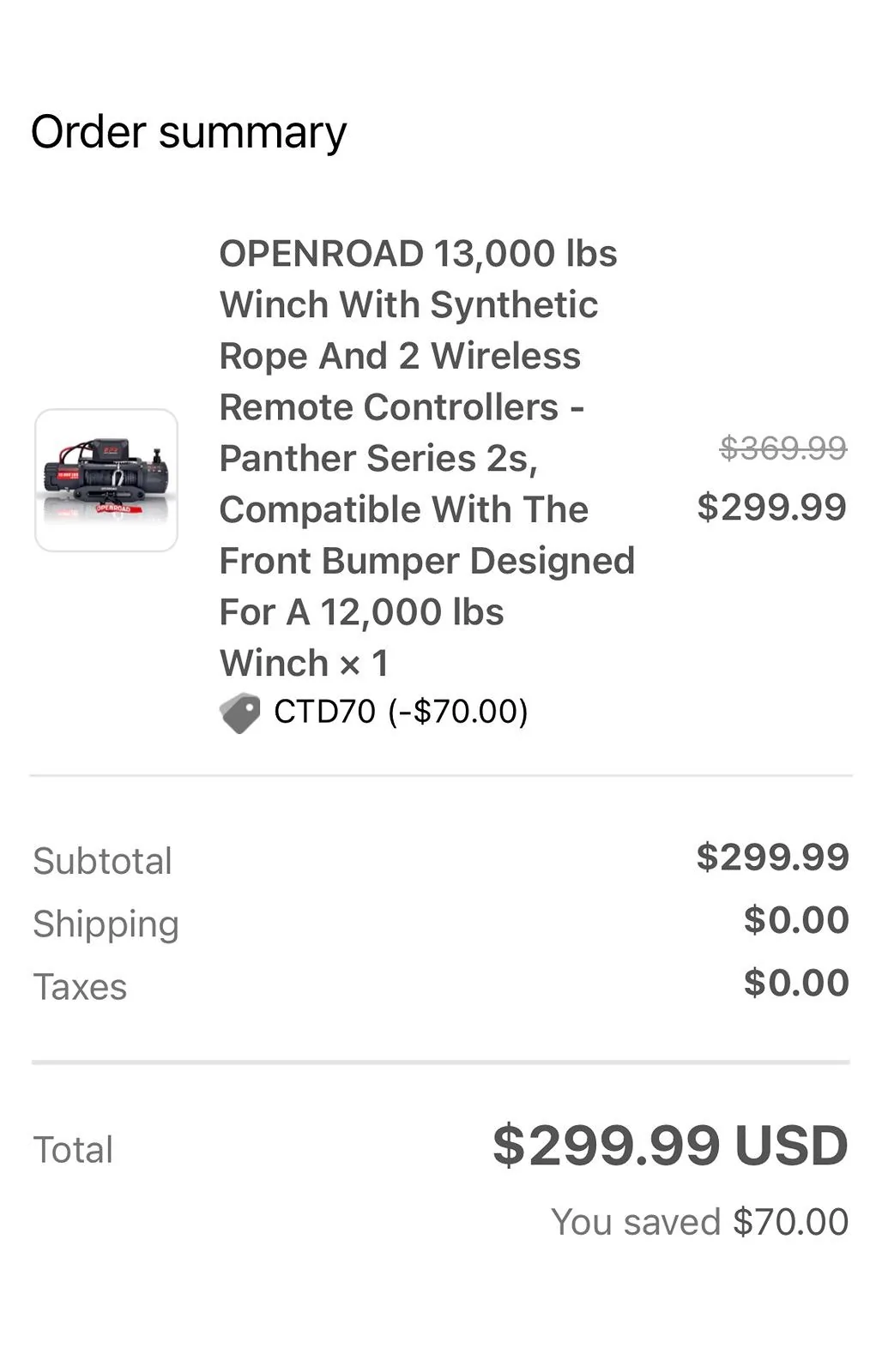Ford Bronco Winch sale IMG_2918
