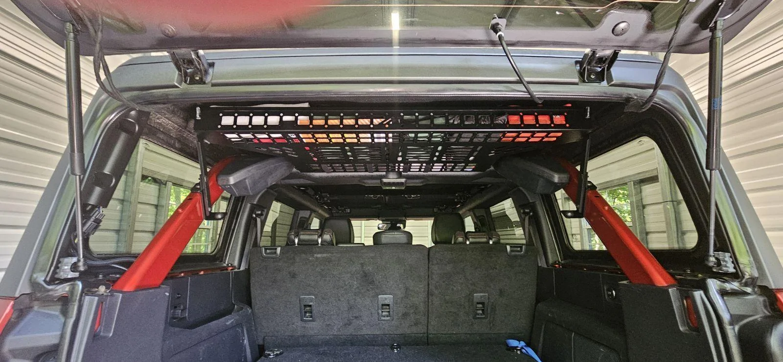 Ford Bronco Mountains2Metal's New Flip Down Attic Shelf IMG_20240608_184351