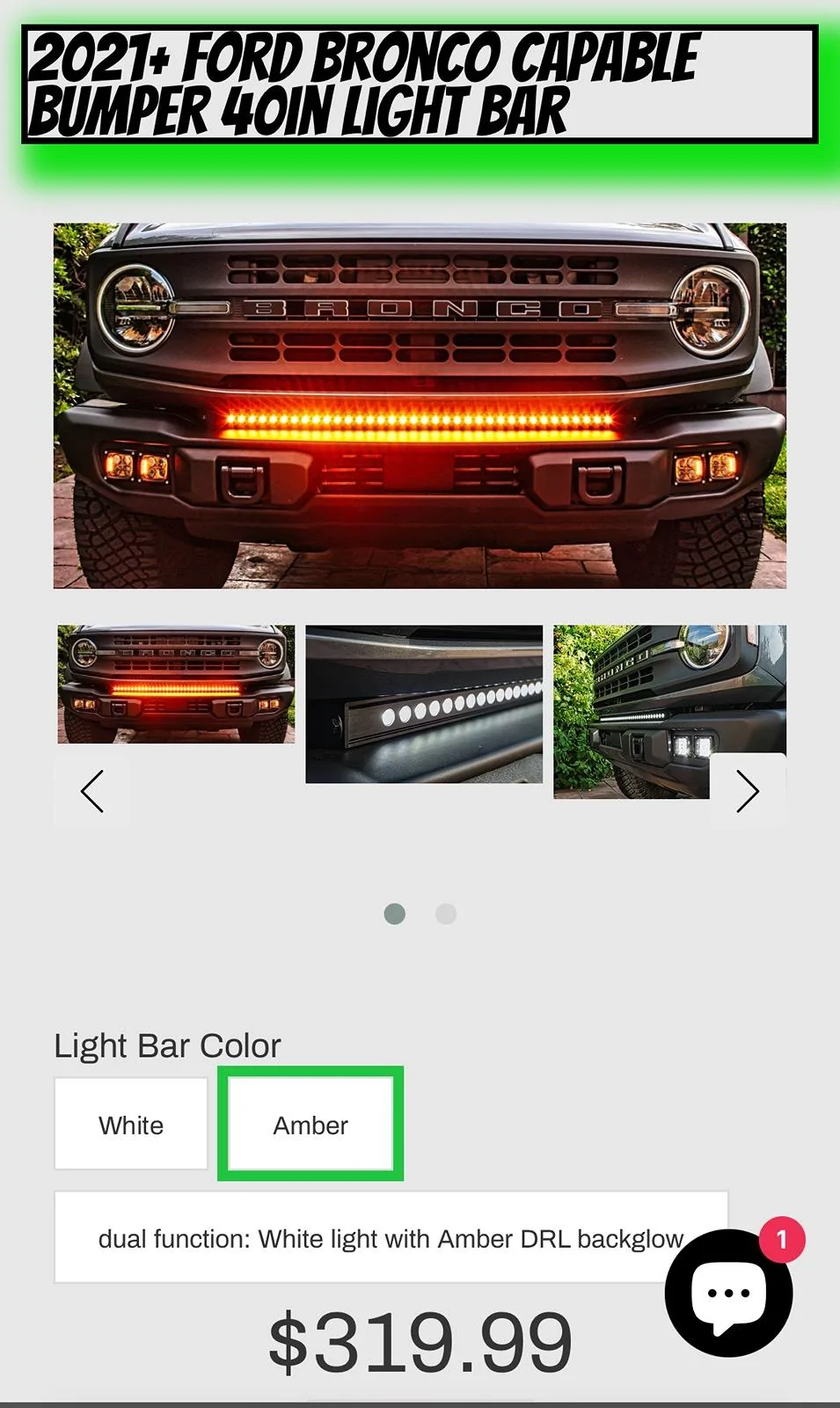 Ford Bronco FS: M&R Capable Bumper Light Bar IMG_4795