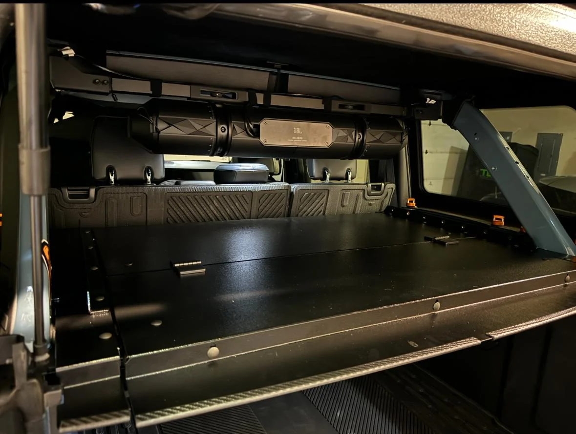 Bronco Raptor Rear Cargo Rear Cargo Storage Setup - Diabolical Slipstream vs EZ 4X4 Trunk ...