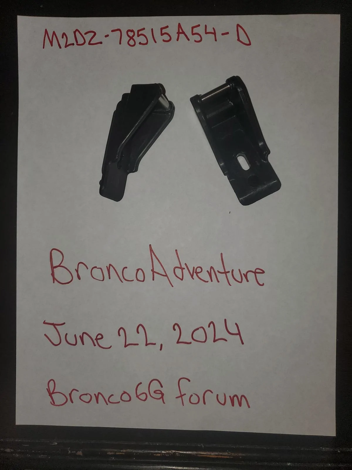 Ford Bronco FS - Soft top receiver brackets 20240622_202620