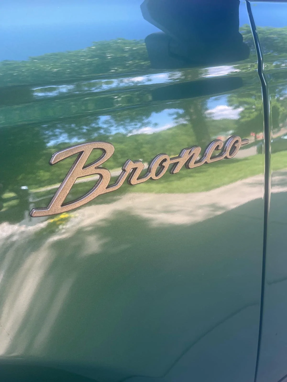 Bronze script logo - DIY spray painted | Bronco6G - 2021+ Ford Bronco ...