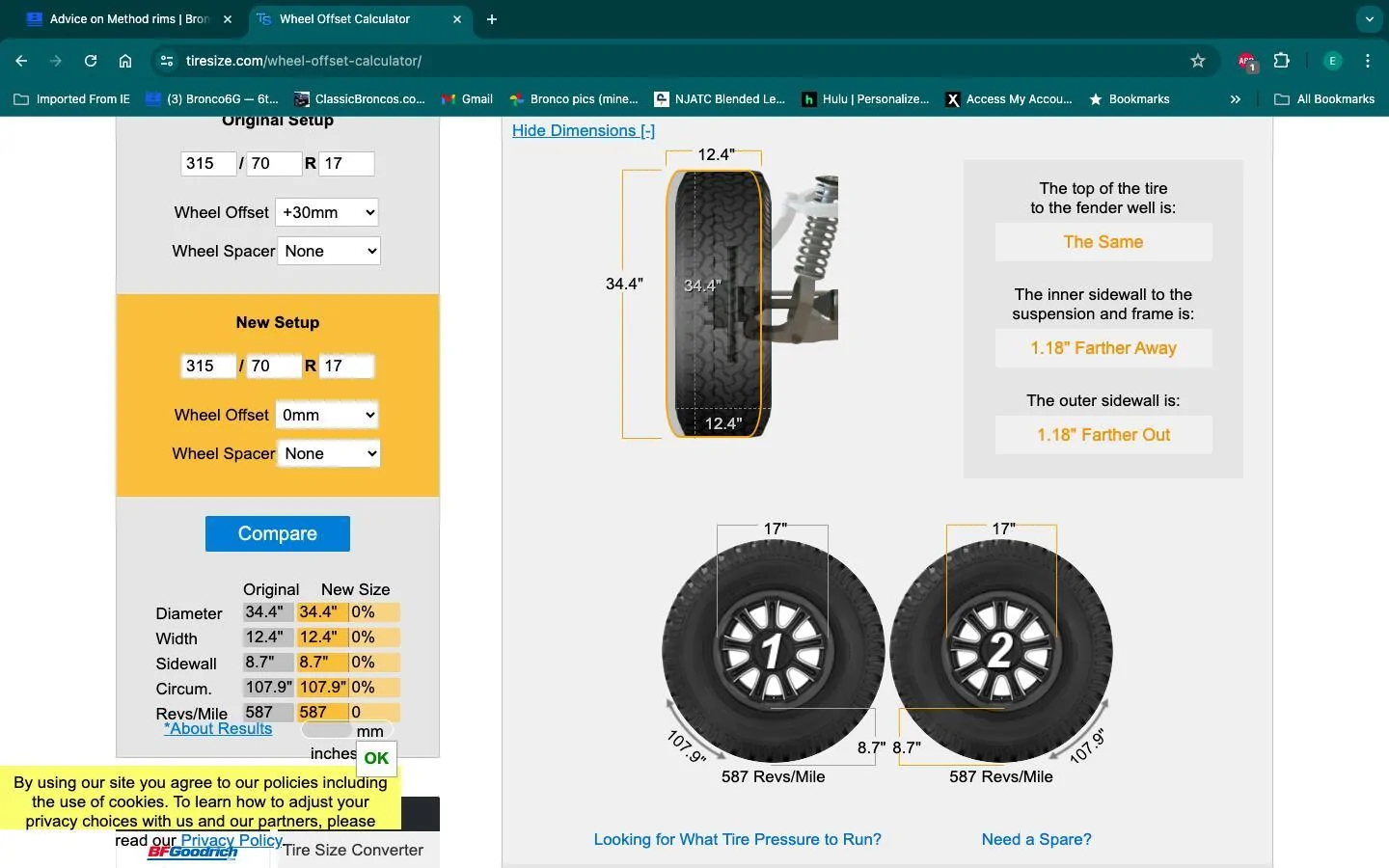 Ford Bronco Advice on Method rims Screen Shot 2024-06-28 at 4.49.09 PM