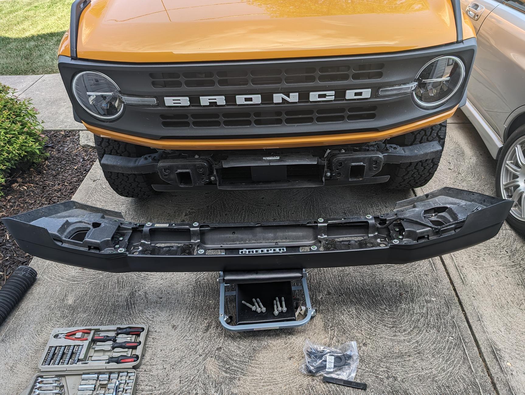 Ford Bronco Capable Bumper Upgraded with Diode Dynamic Fogs and Spots PXL_20240621_204927359
